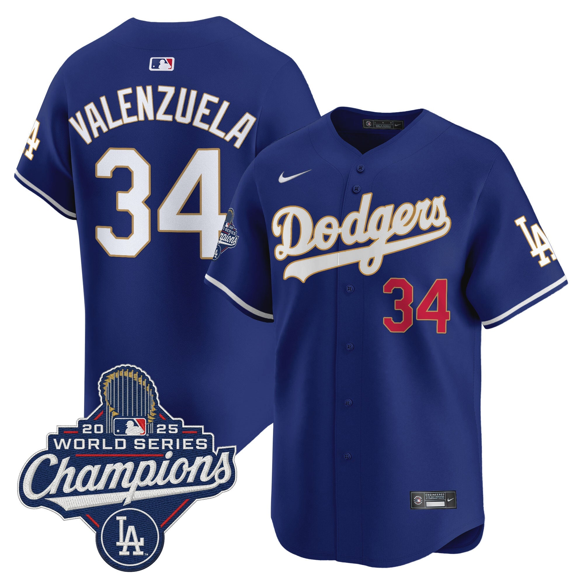 Men’s 2025 World Series Champions Patch Gold Trim Vapor Premier Limited Jersey