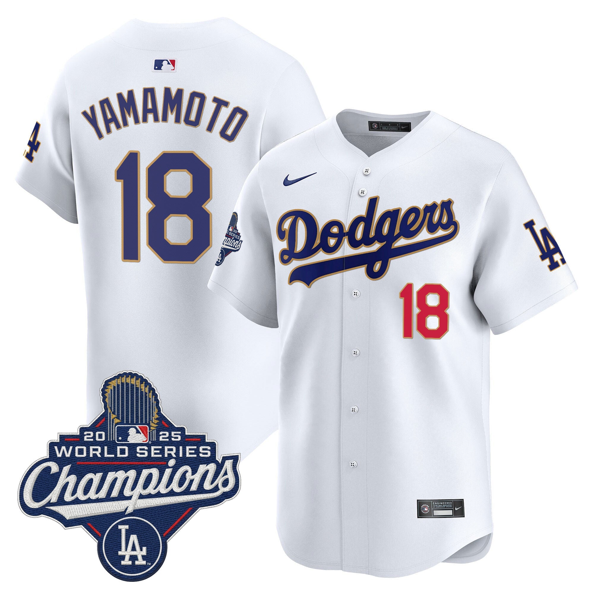 Men’s 2025 World Series Champions Patch Gold Trim Vapor Premier Limited Jersey