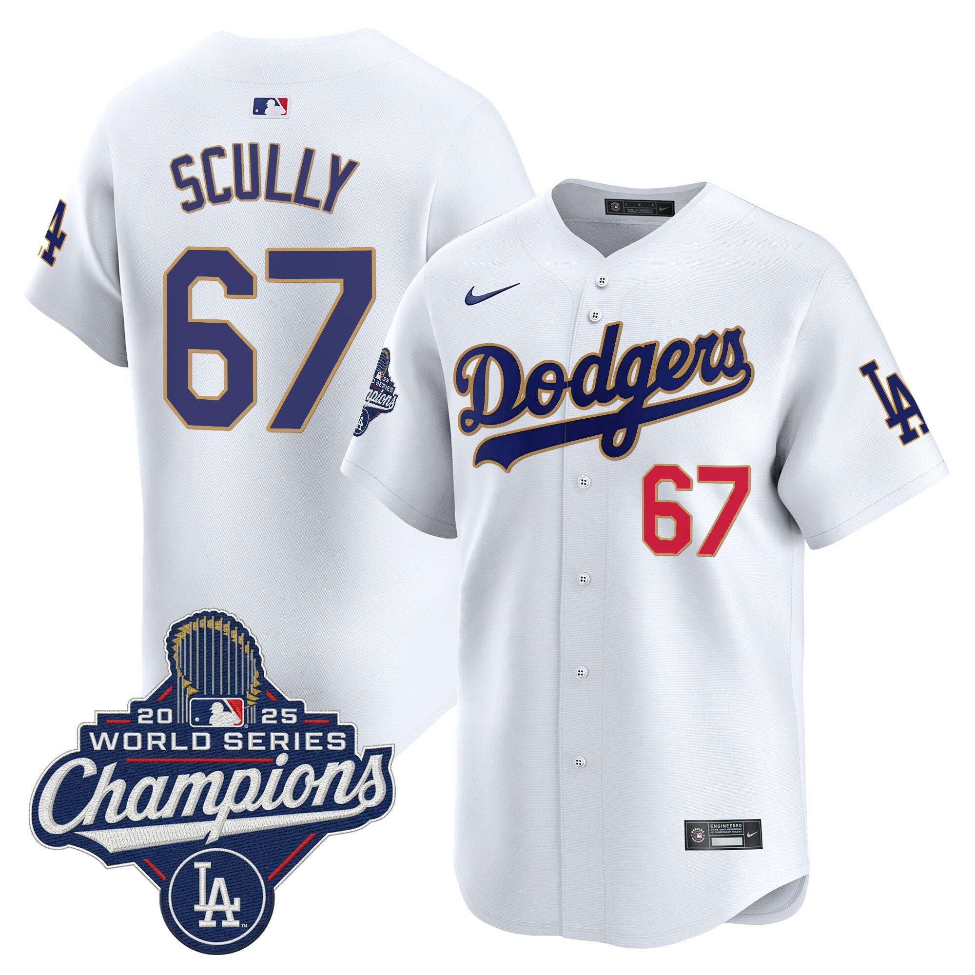 Men’s 2025 World Series Champions Patch Gold Trim Vapor Premier Limited Jersey