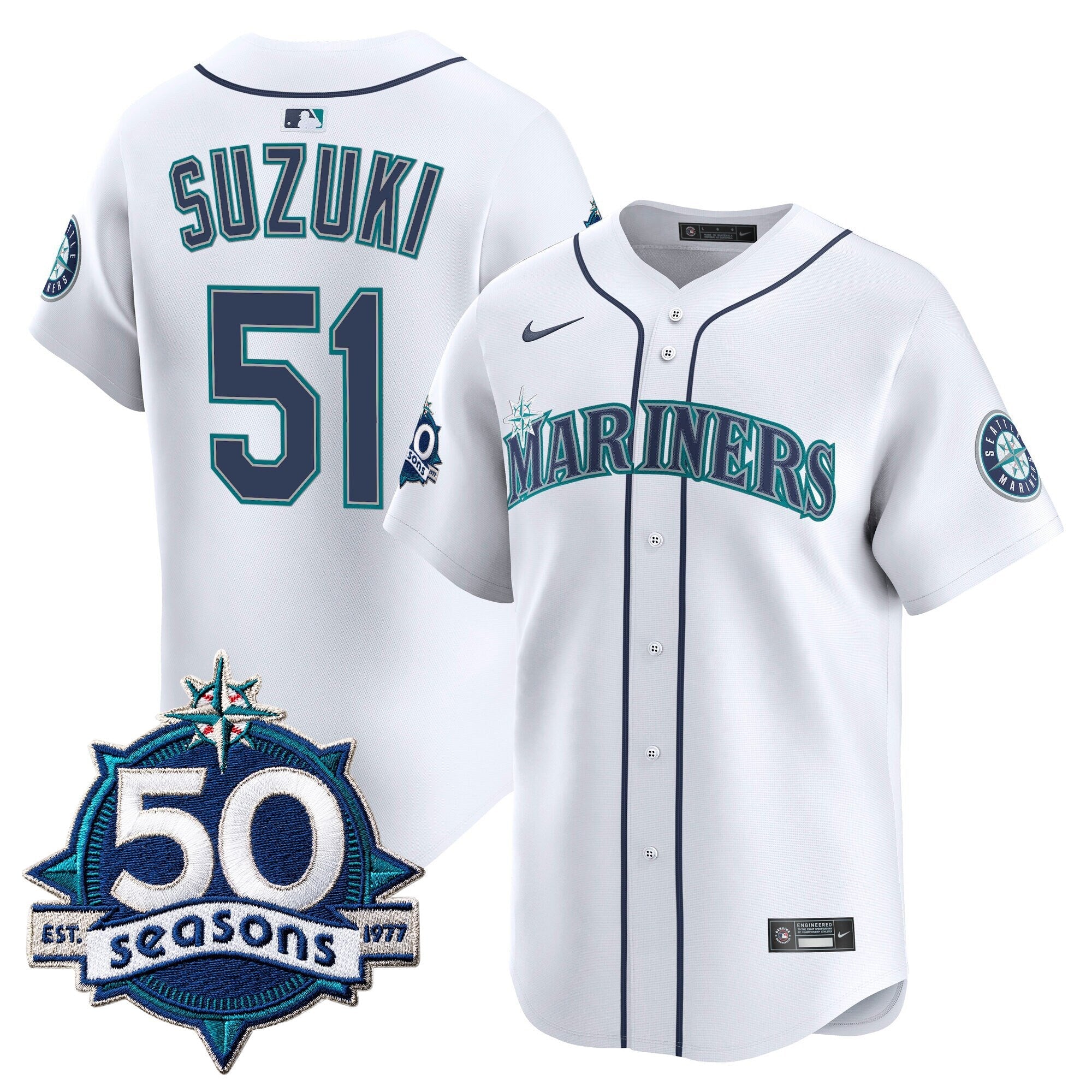 Men’s 50 Seasons Patch Vapor Premier Limited Jersey