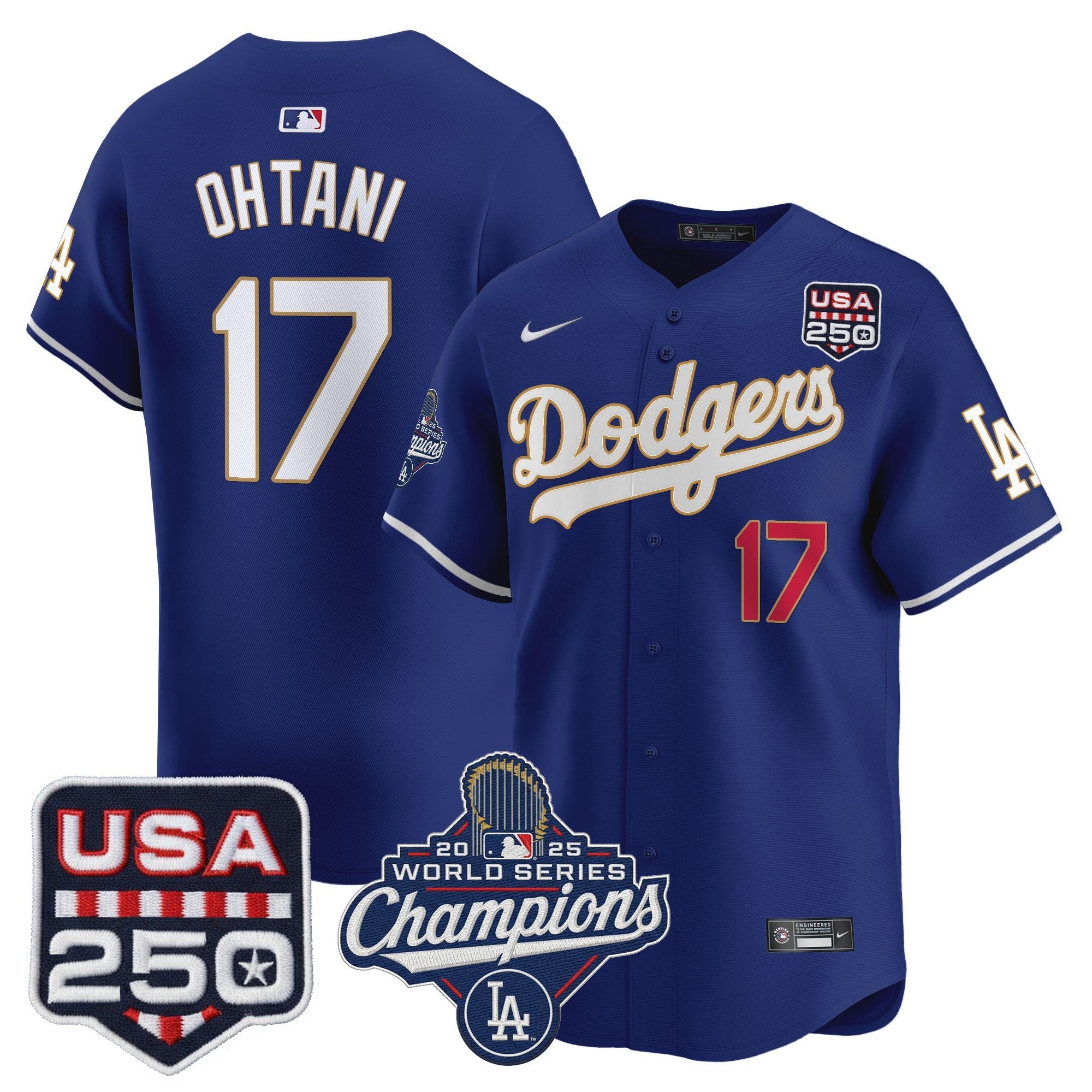 Men’s 2025 World Series Champions & 250America Patch Vapor Premier Limited Jersey