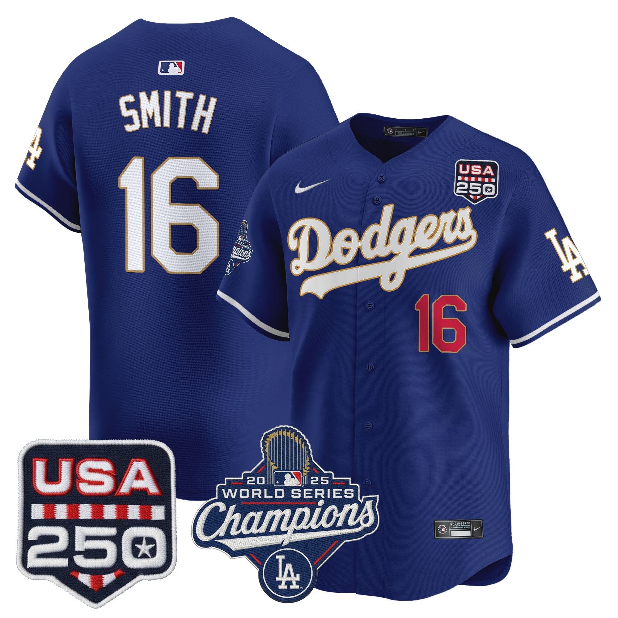 Men’s 2025 World Series Champions & 250America Patch Vapor Premier Limited Jersey