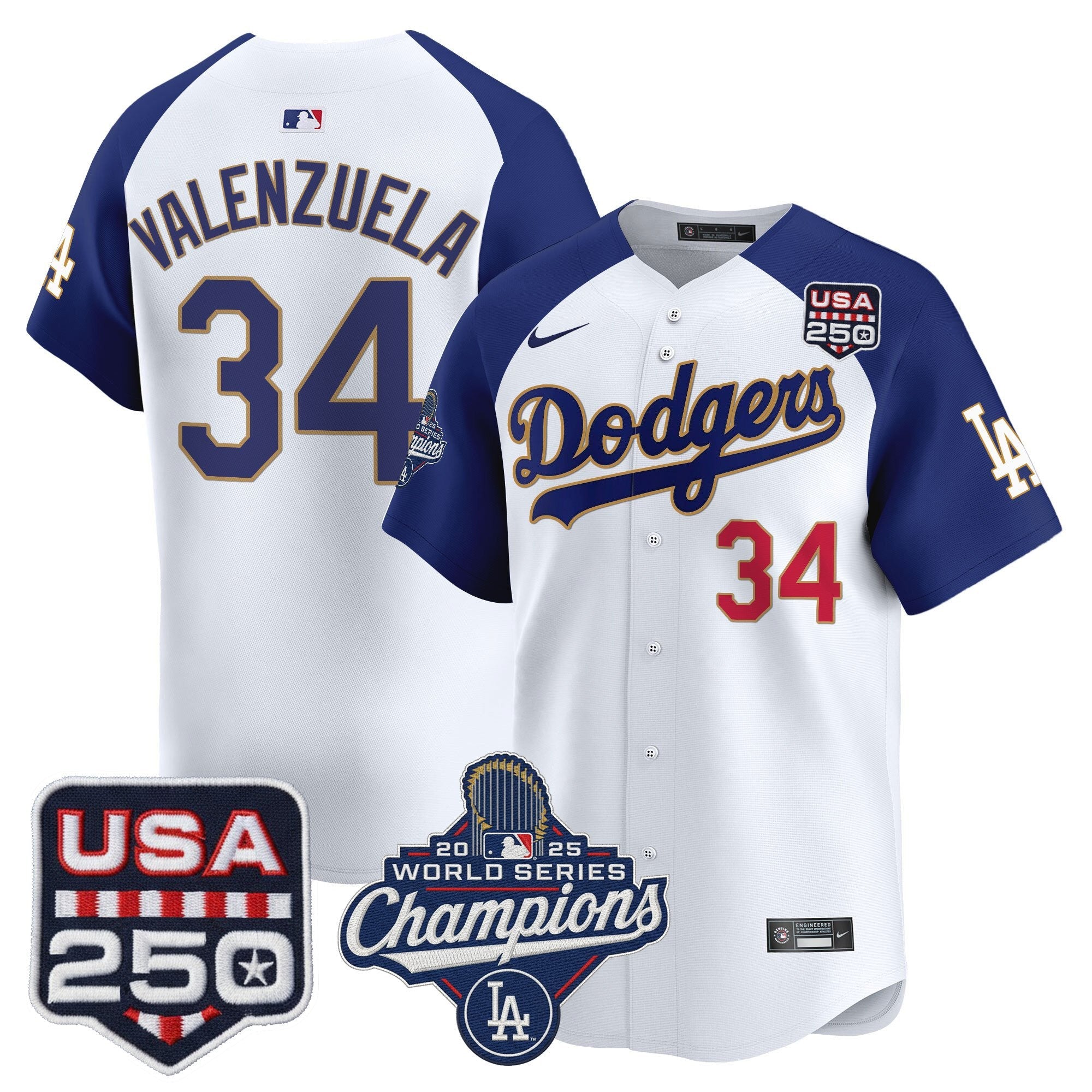 Men’s 2025 World Series Champions & 250America Patch Vapor Premier Limited Jersey