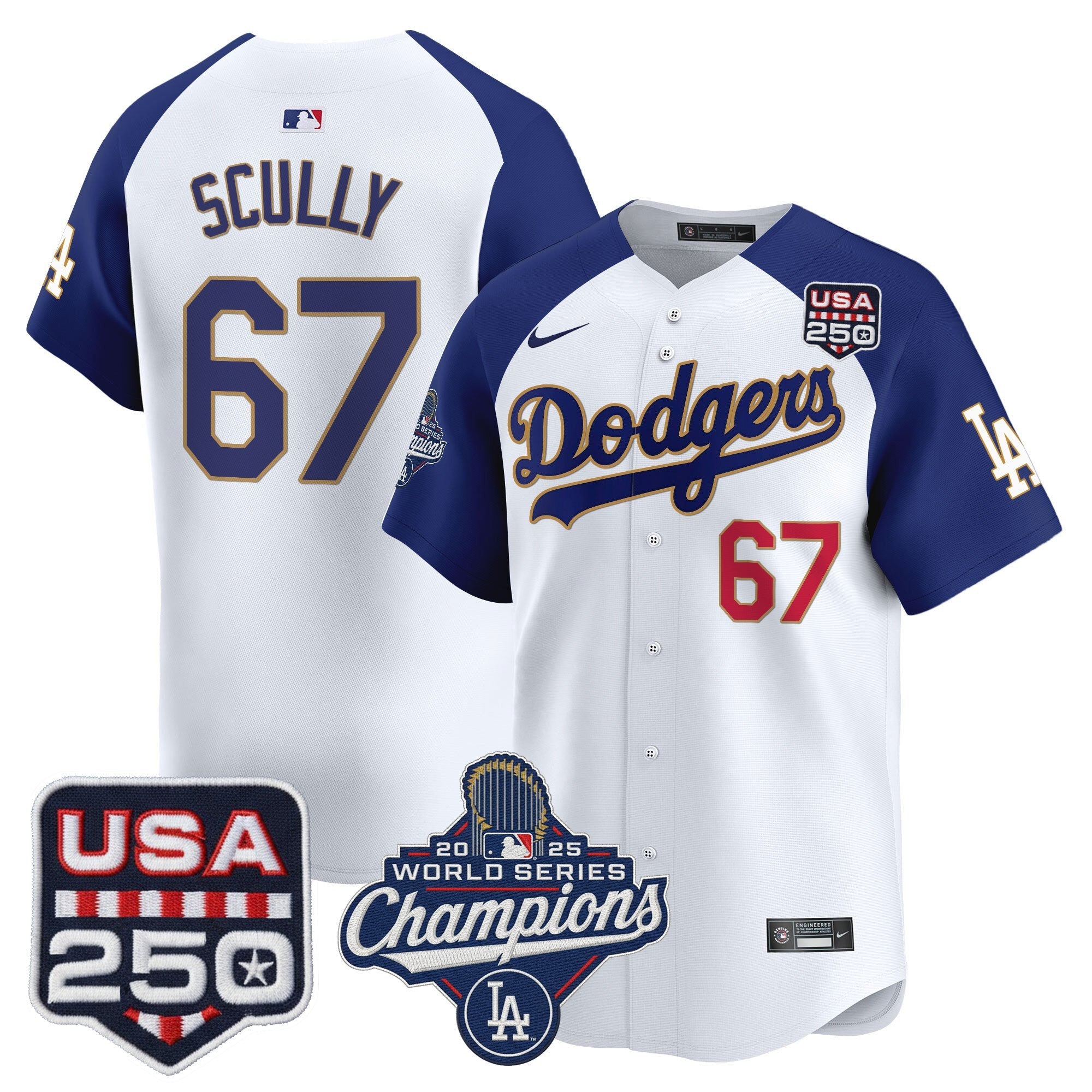 Men’s 2025 World Series Champions & 250America Patch Vapor Premier Limited Jersey