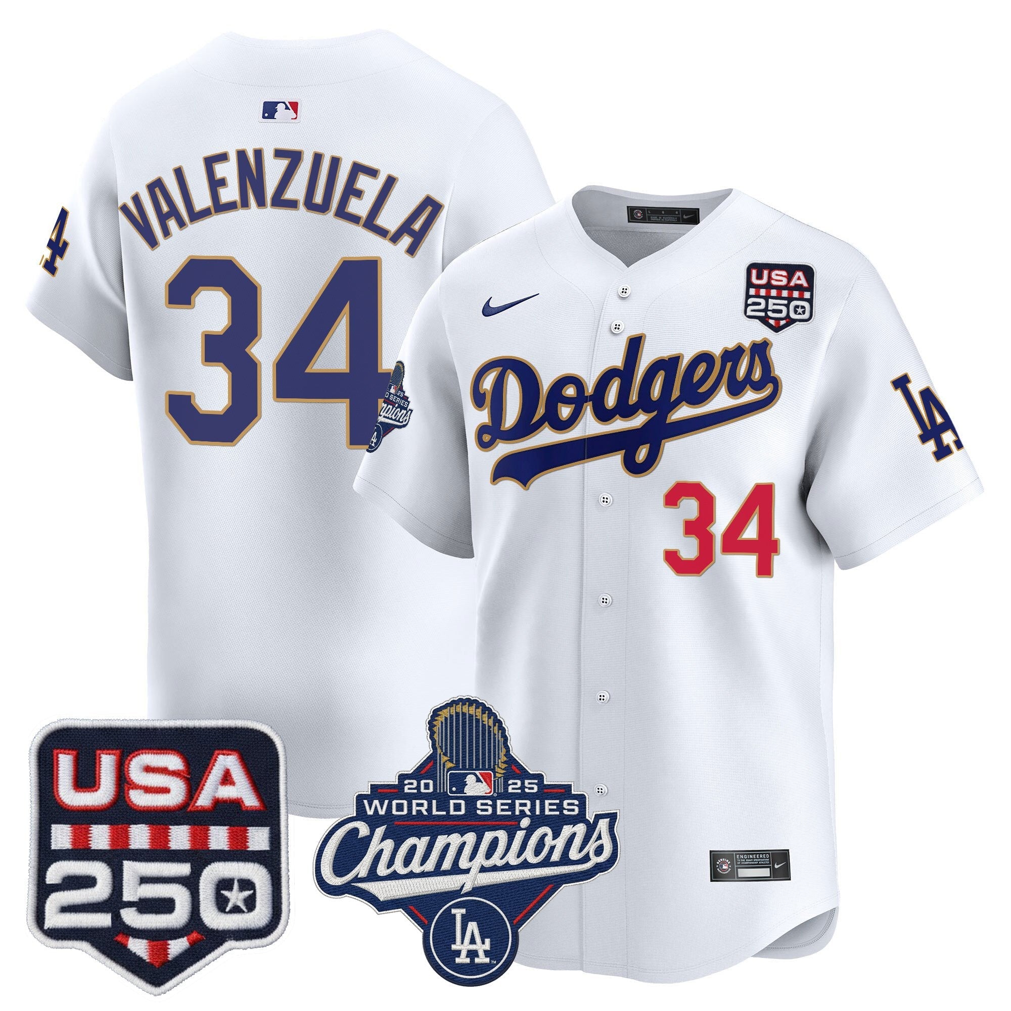 Men’s 2025 World Series Champions & 250America Patch Vapor Premier Limited Jersey