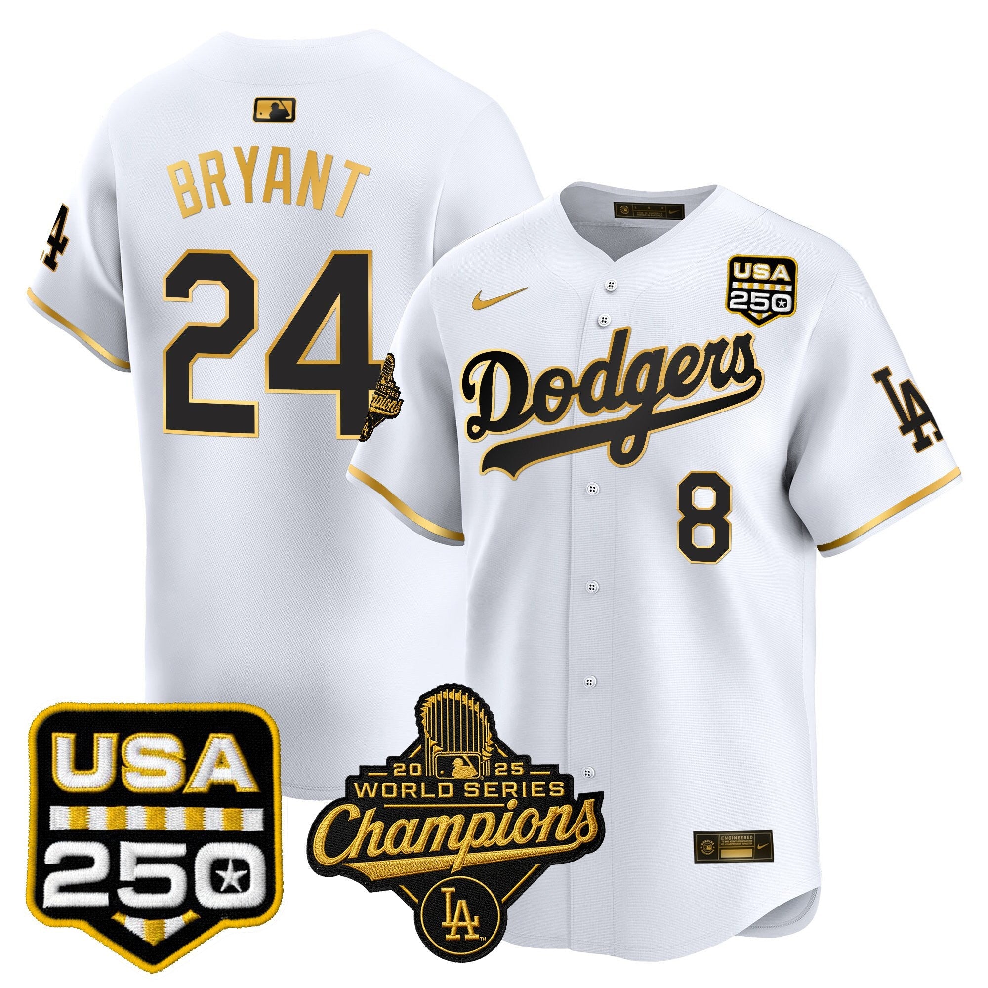 Men’s 2025 World Series Champions & 250America Patch Vapor Premier Limited Jersey