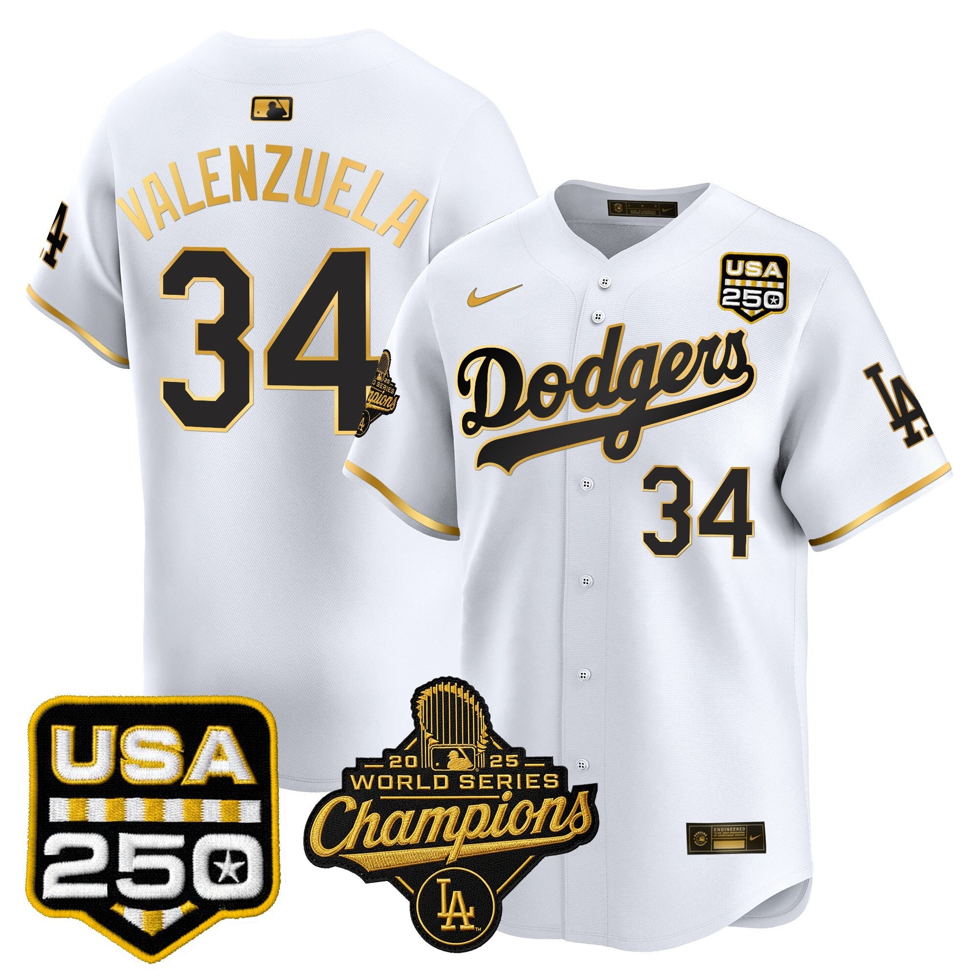 Men’s 2025 World Series Champions & 250America Patch Vapor Premier Limited Jersey