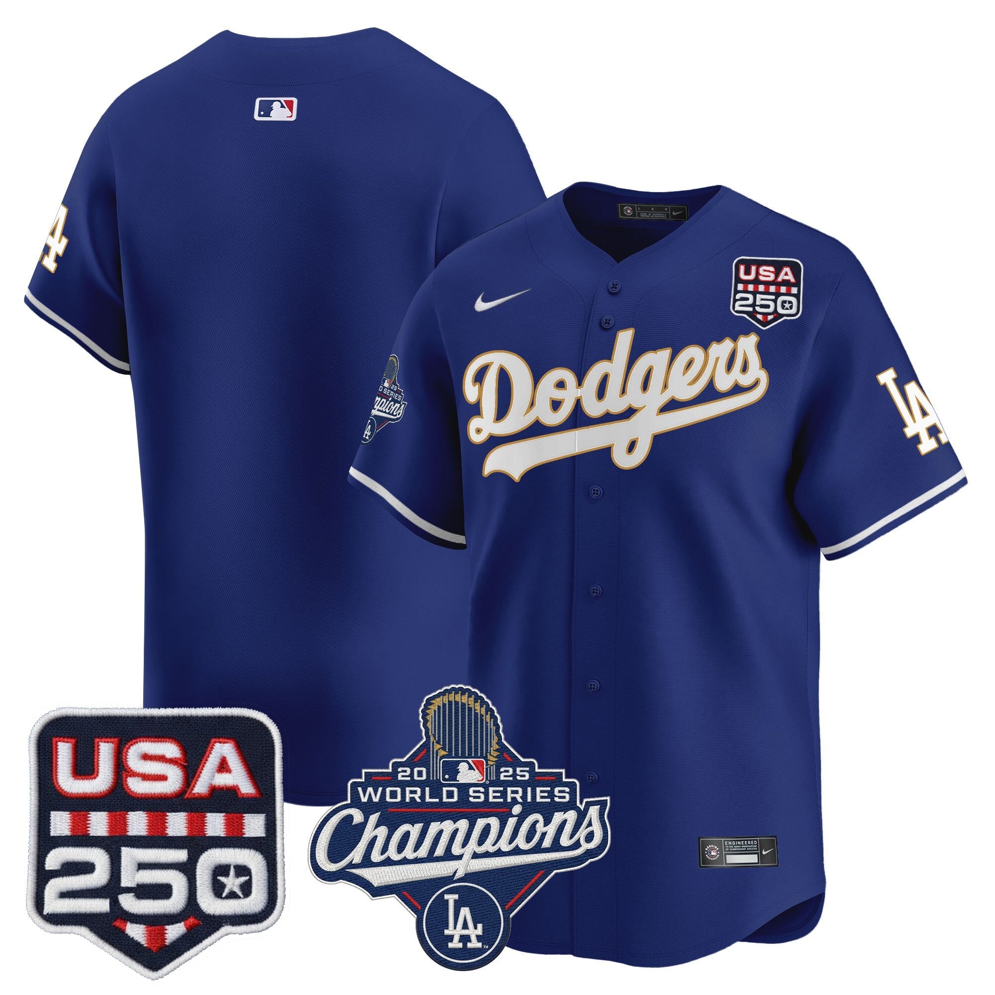 Men’s 2025 World Series Champions & 250America Patch Vapor Premier Limited Jersey