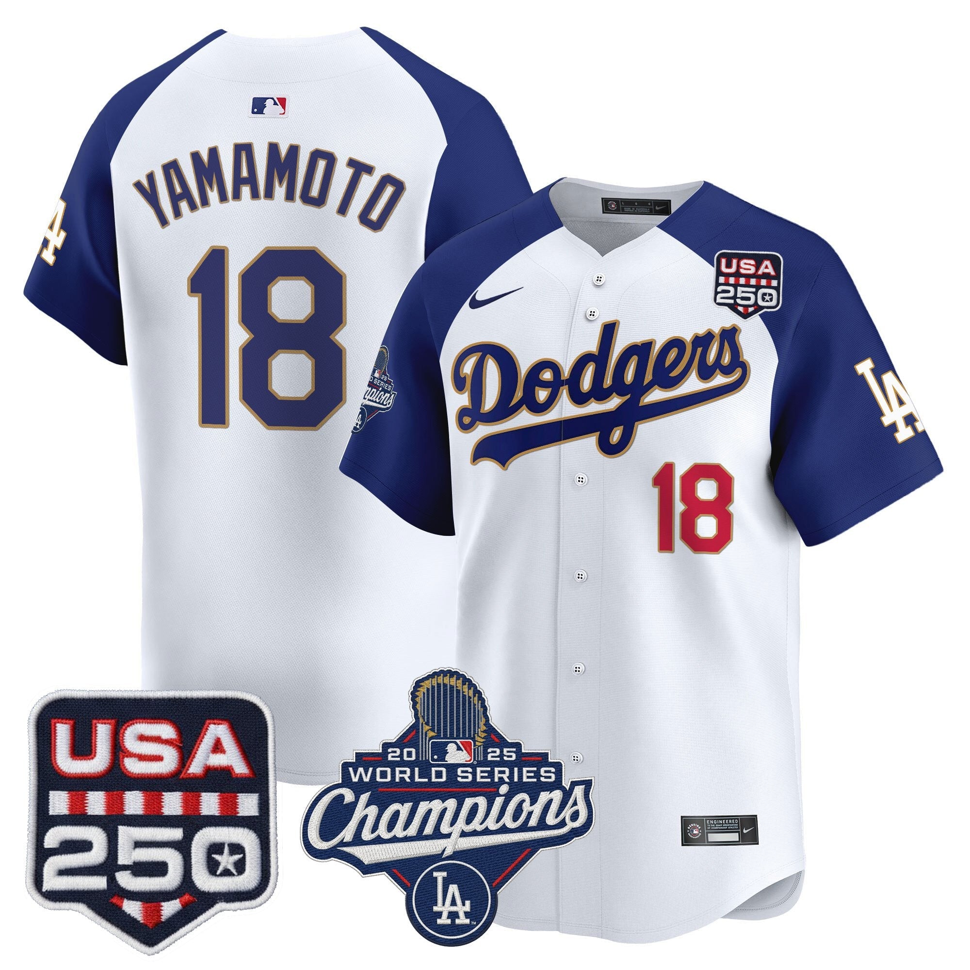 Men’s 2025 World Series Champions & 250America Patch Vapor Premier Limited Jersey