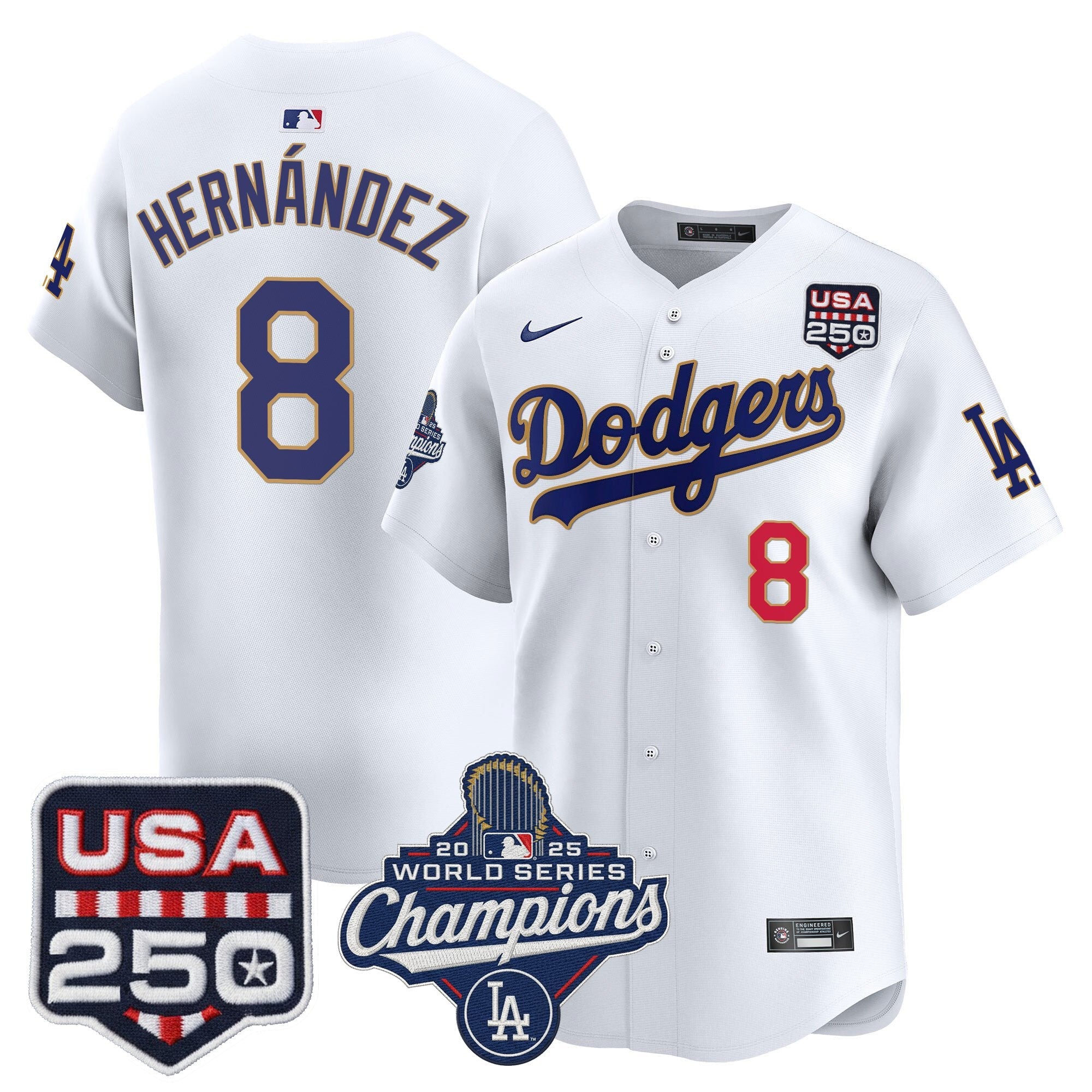 Men’s 2025 World Series Champions & 250America Patch Vapor Premier Limited Jersey