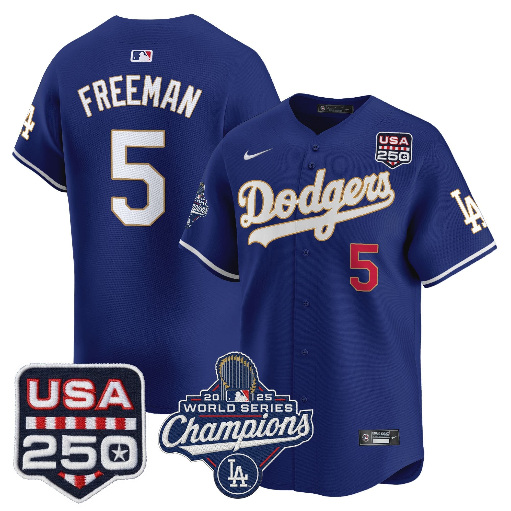 Men’s 2025 World Series Champions & 250America Patch Vapor Premier Limited Jersey