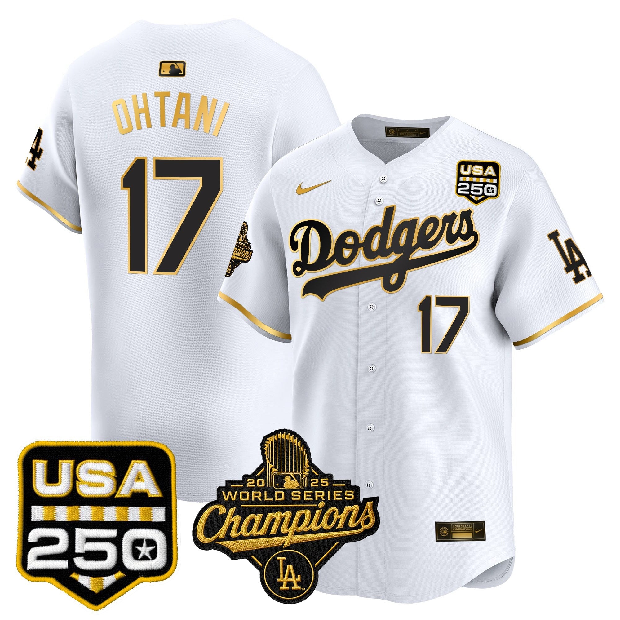 Men’s 2025 World Series Champions & 250America Patch Vapor Premier Limited Jersey