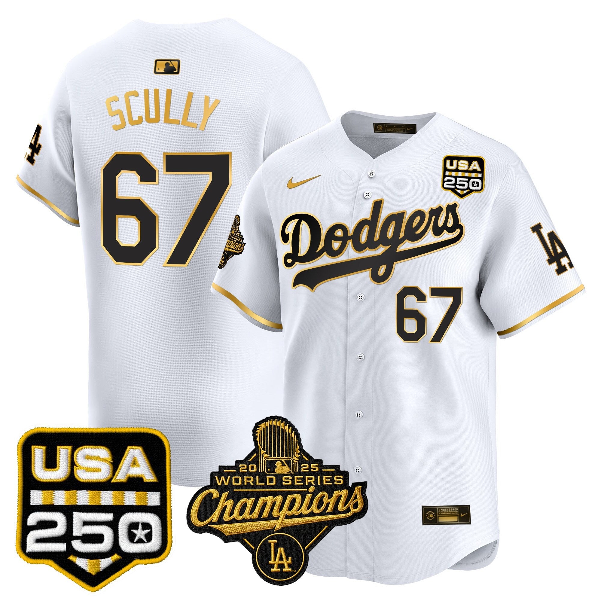Men’s 2025 World Series Champions & 250America Patch Vapor Premier Limited Jersey