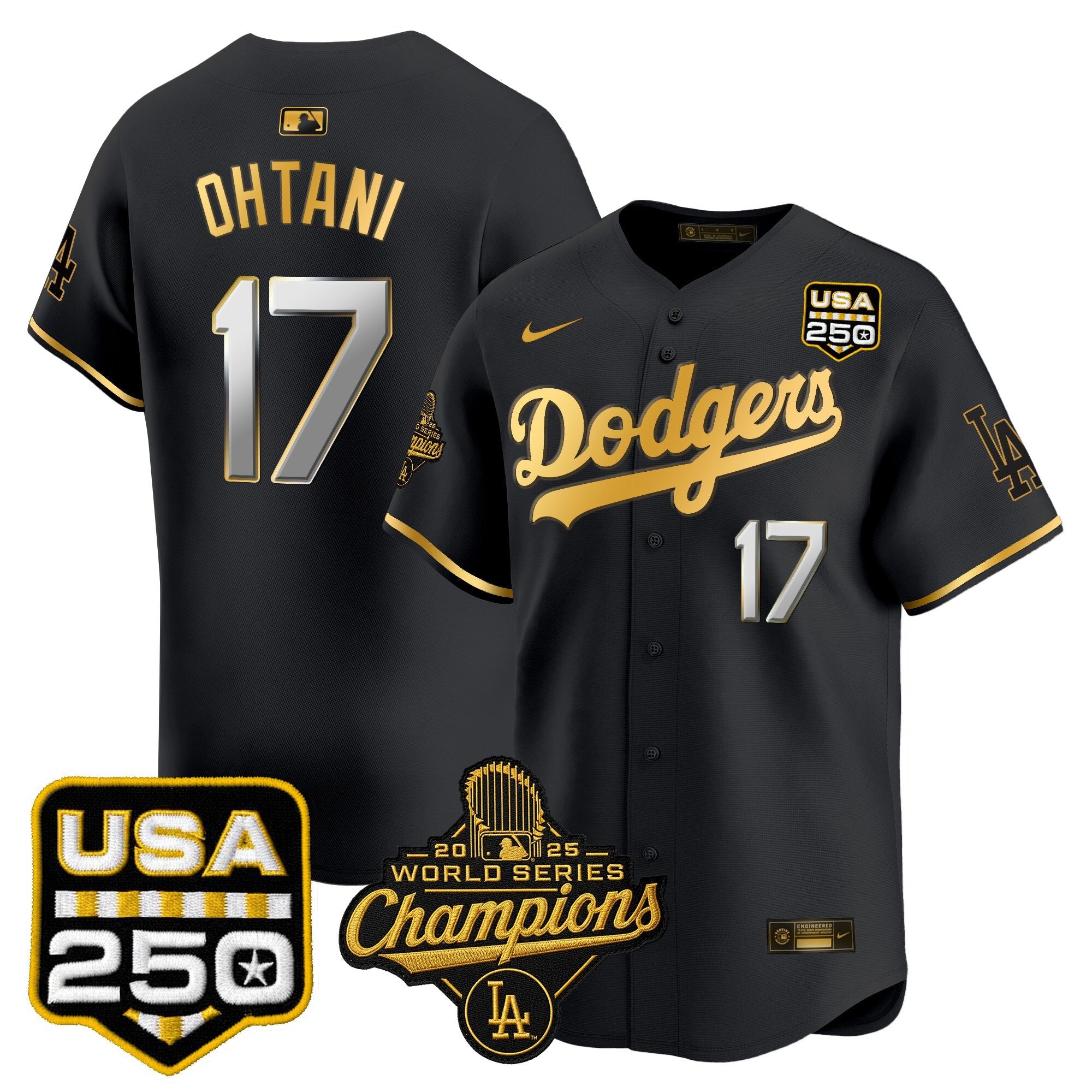 Men’s 2025 World Series Champions & 250America Patch Vapor Premier Limited Jersey