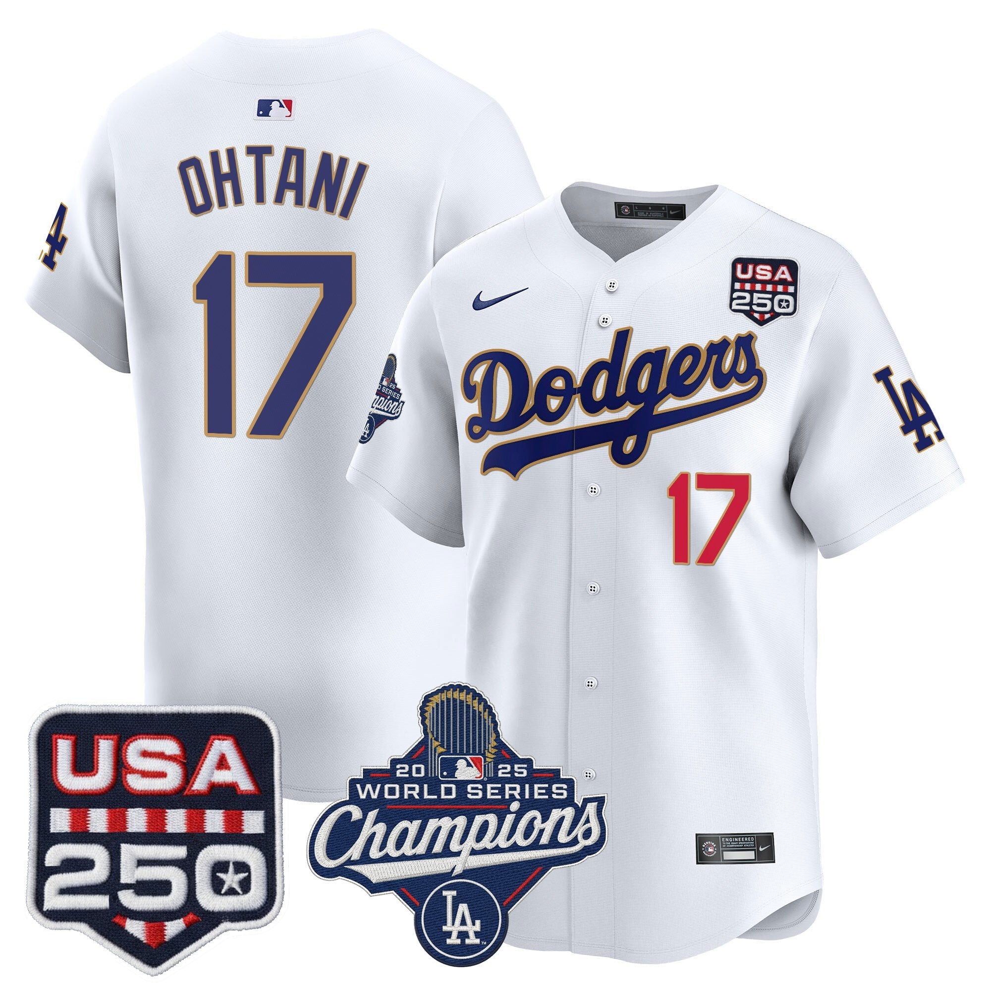 Men’s 2025 World Series Champions & 250America Patch Vapor Premier Limited Jersey