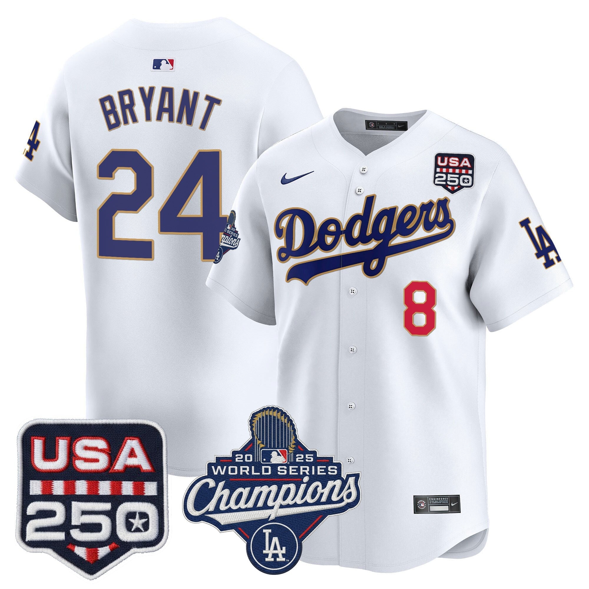 Men’s 2025 World Series Champions & 250America Patch Vapor Premier Limited Jersey