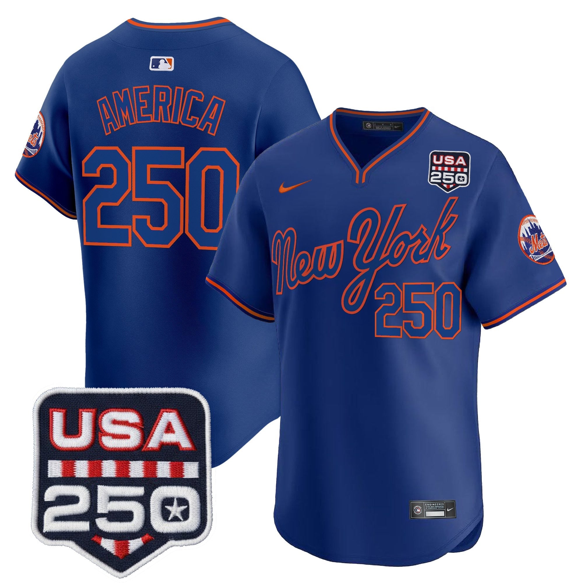 Men’s New York Road Alternate & 250America Patch Vapor Limited Jersey