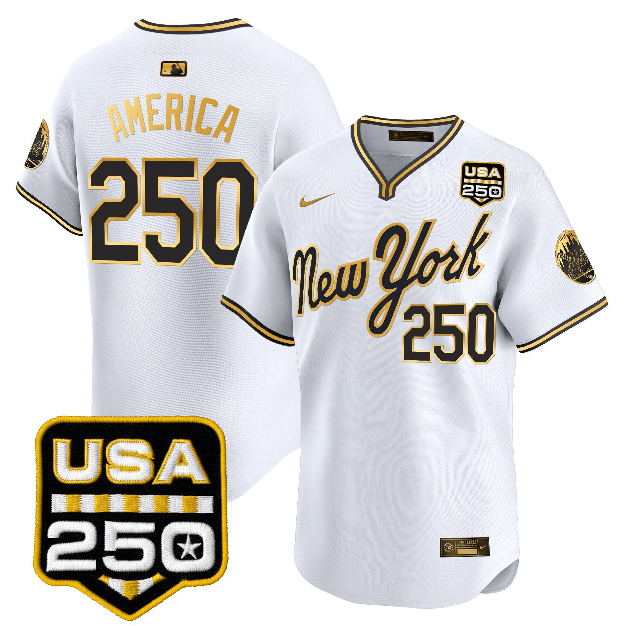 Men’s New York Road Alternate & 250America Patch Vapor Limited Jersey