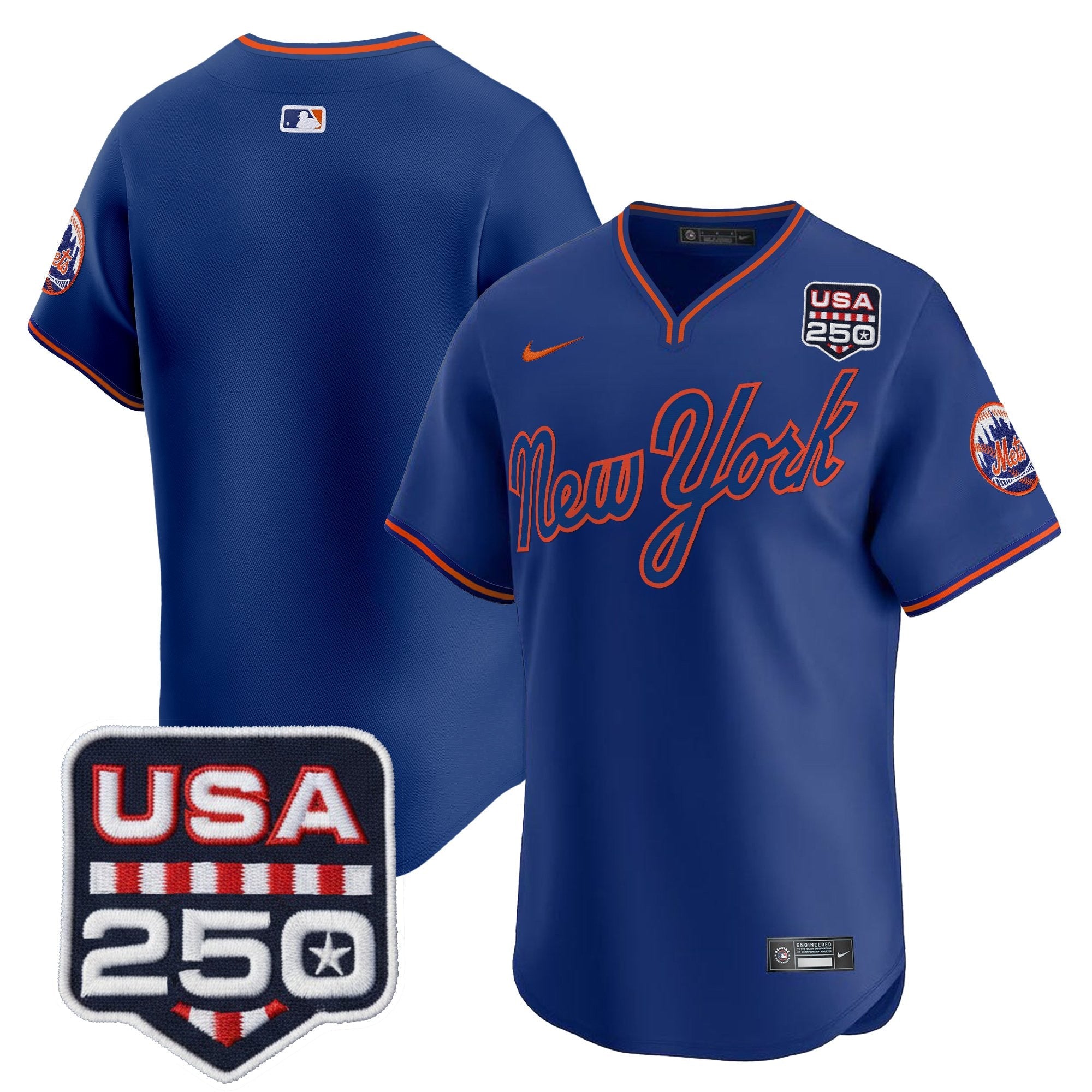 Men’s New York Road Alternate & 250America Patch Vapor Limited Jersey