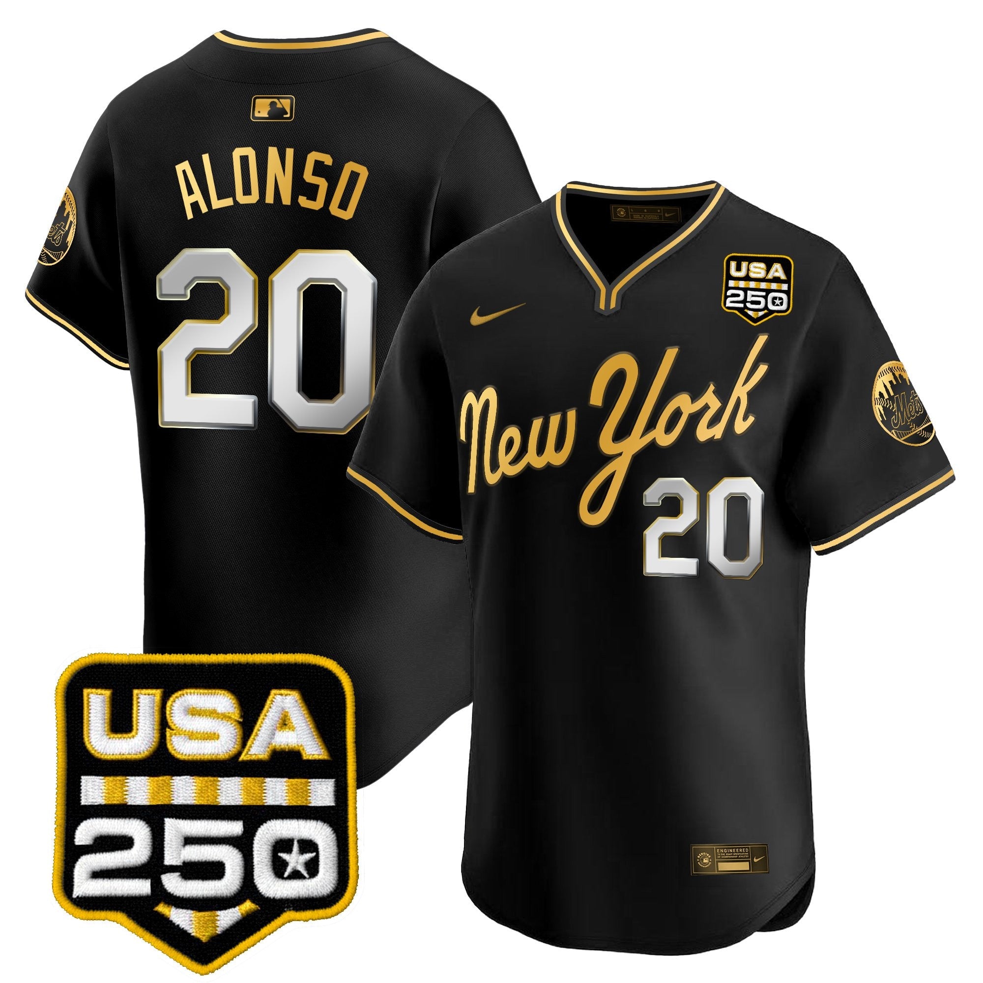 Men’s New York Road Alternate & 250America Patch Vapor Limited Jersey