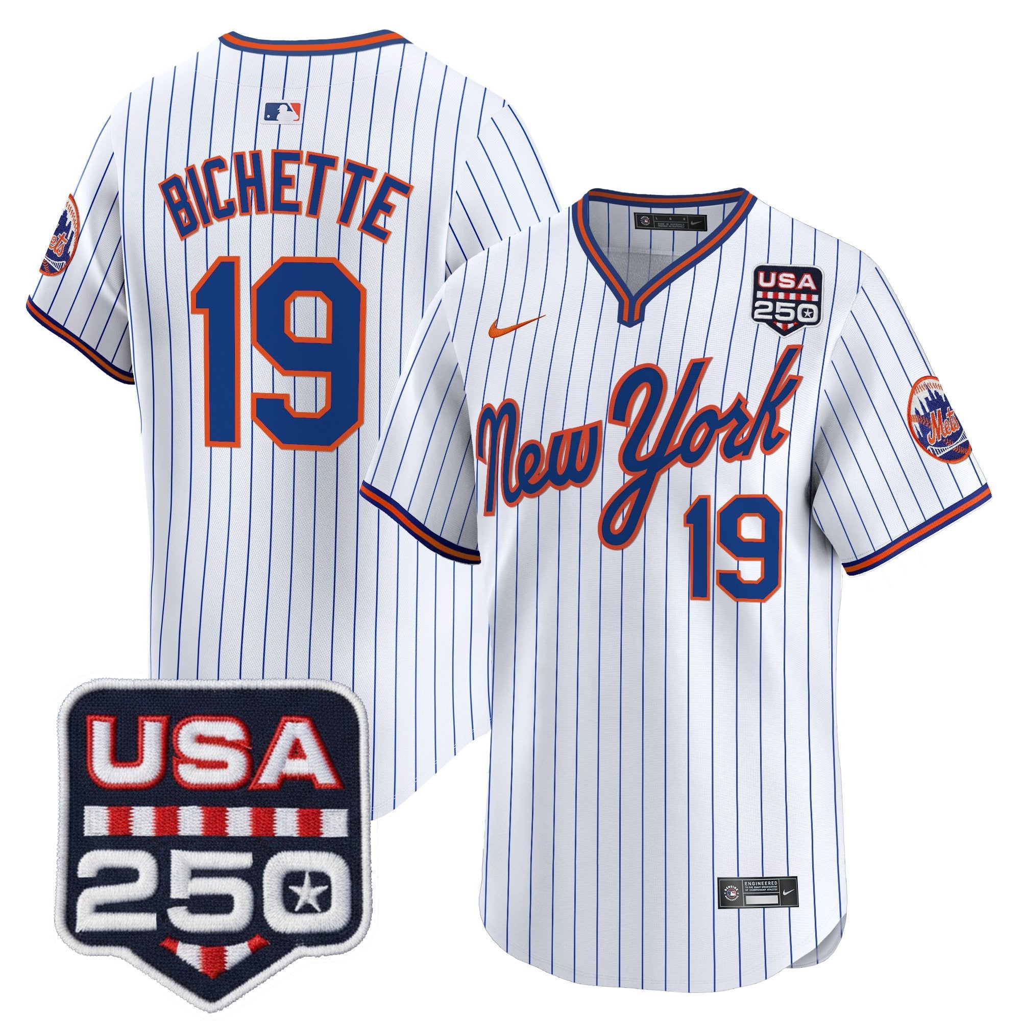 Men’s New York Road Alternate & 250America Patch Vapor Limited Jersey
