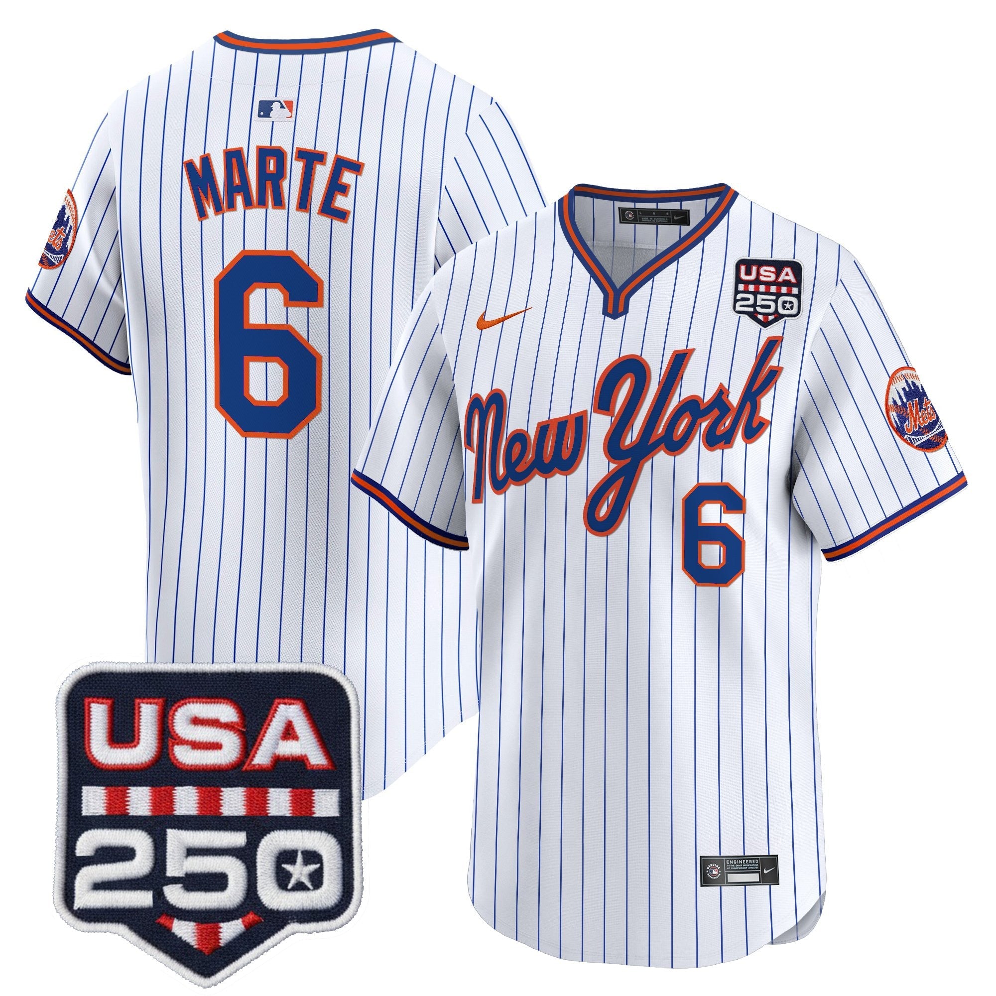 Men’s New York Road Alternate & 250America Patch Vapor Limited Jersey