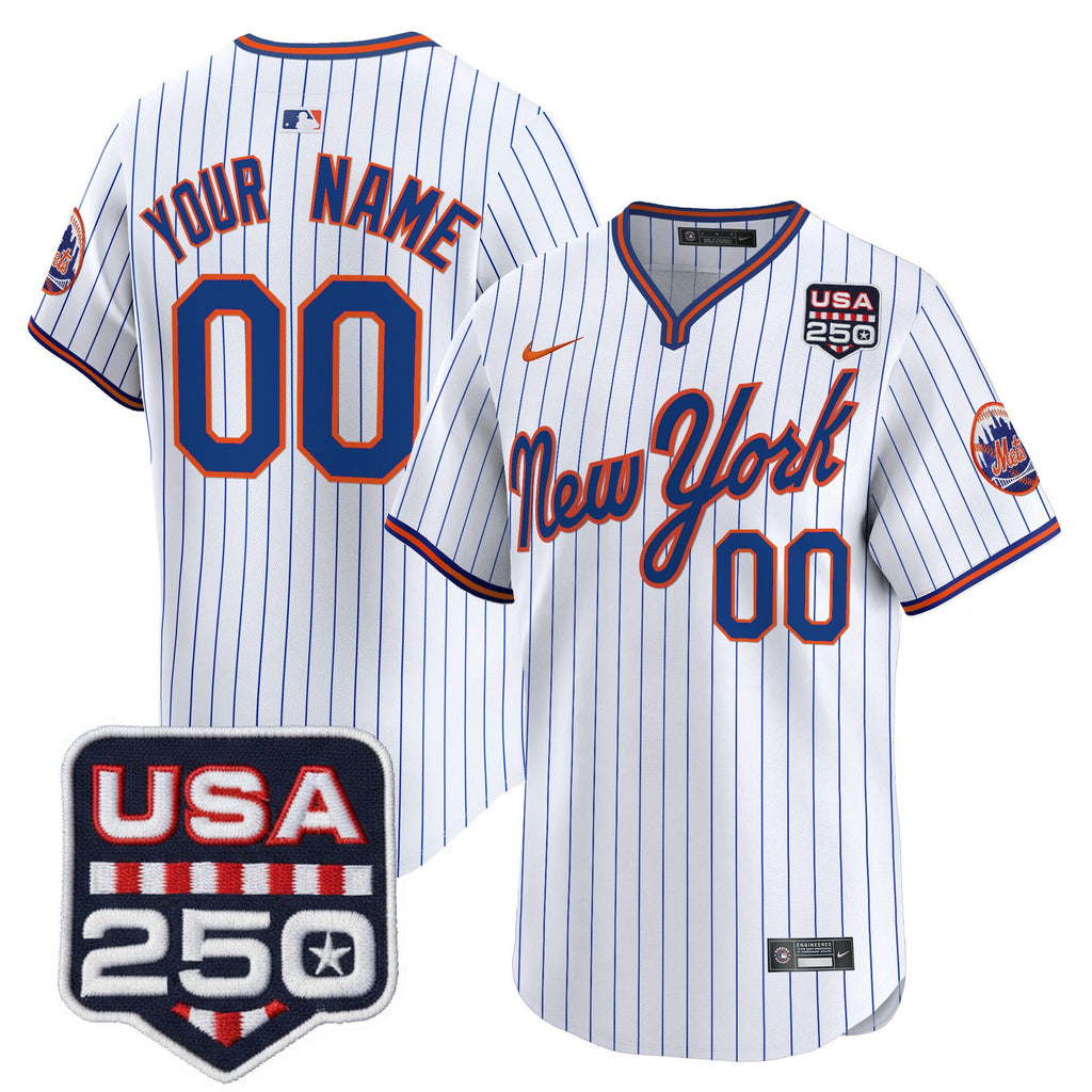 New York Road Alternate & 250America Patch Vapor Limited Custom Jersey