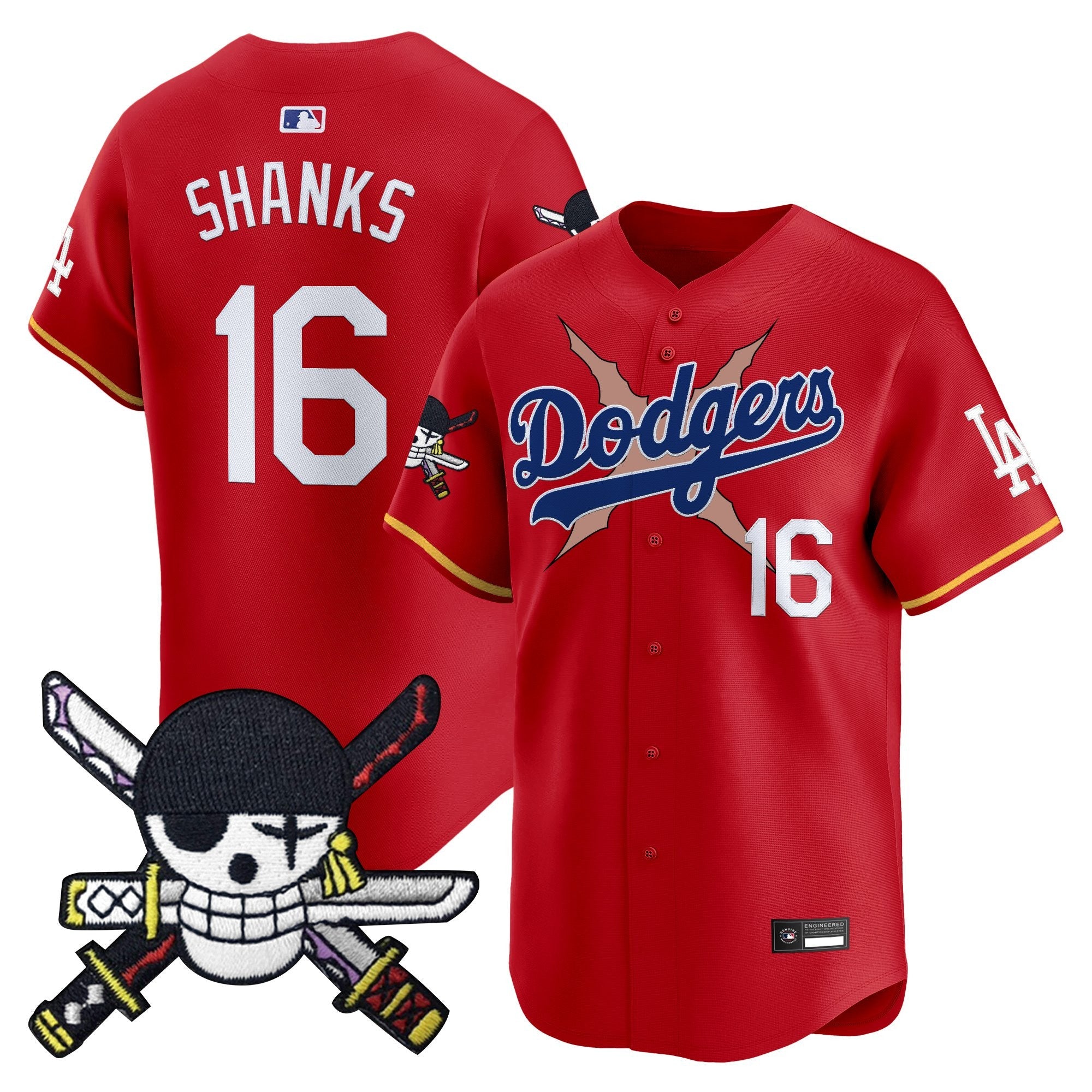 Men’s x One Piece Zoro Patch Vapor Premier Limited Jersey – Stitched