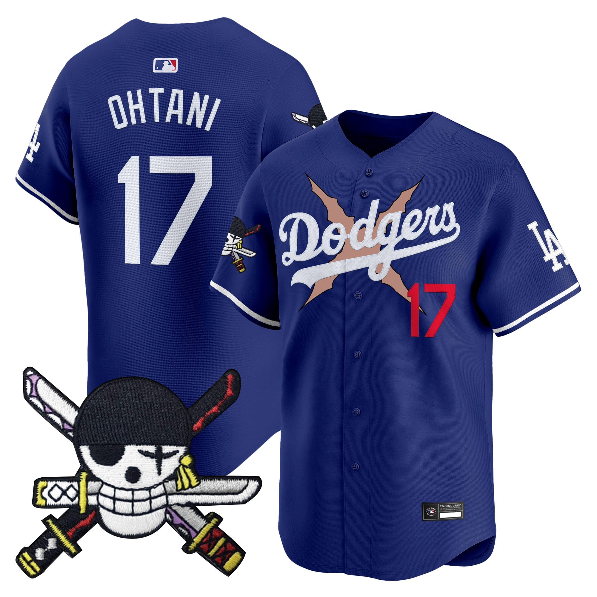 Men’s x One Piece Zoro Patch Vapor Premier Limited Jersey – Stitched