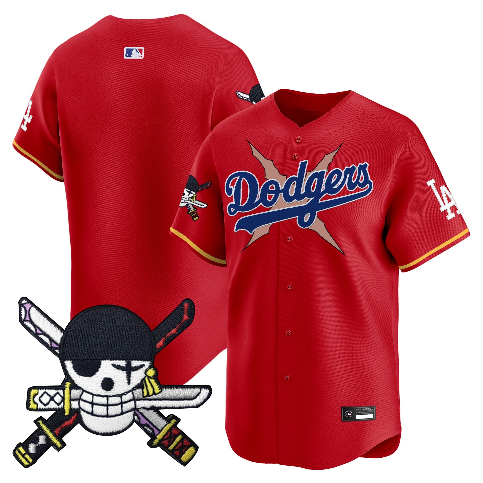 Men’s x One Piece Zoro Patch Vapor Premier Limited Jersey – Stitched