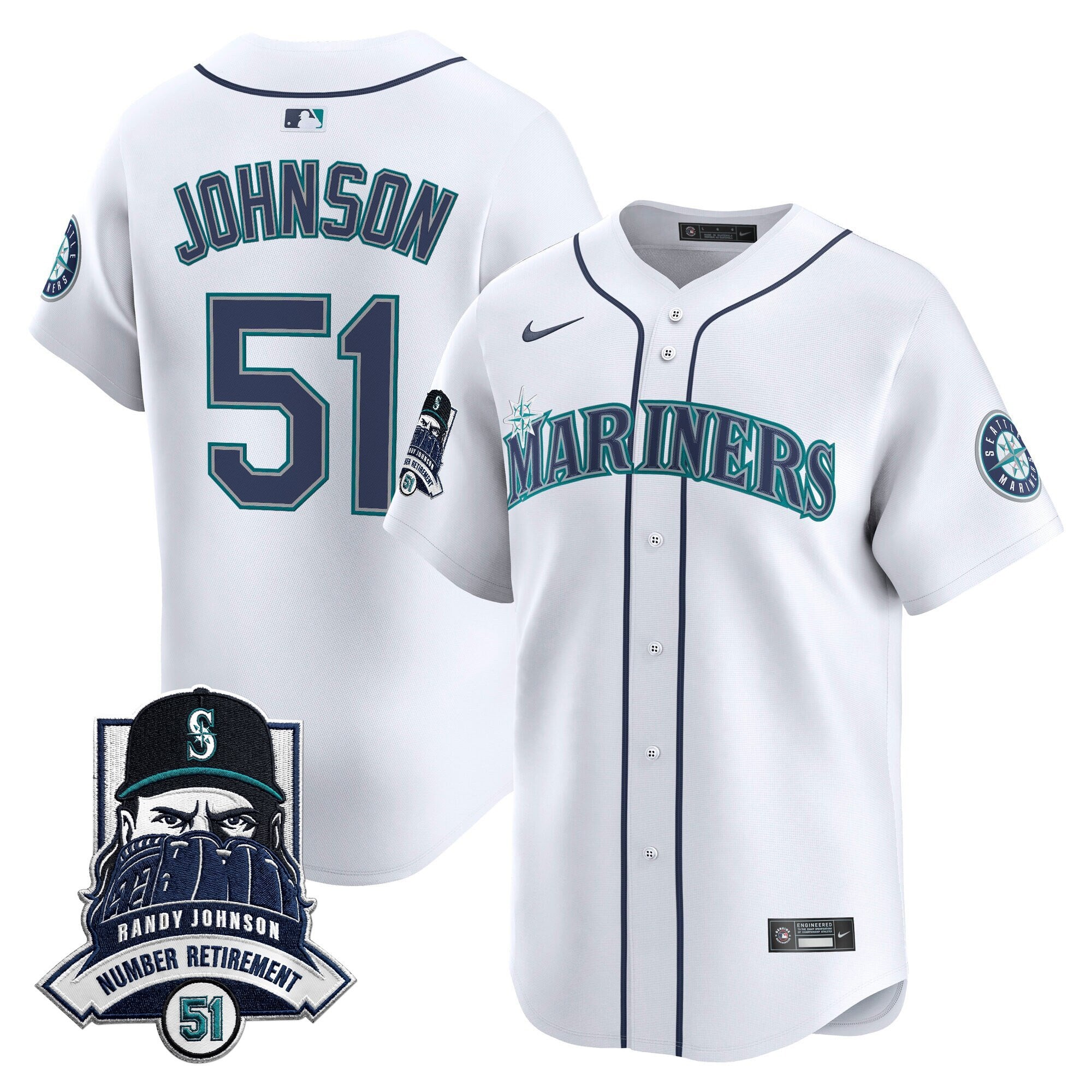 Men’s Hall-of-Famer Randy Johnson Patch Vapor Premier Limited Jersey