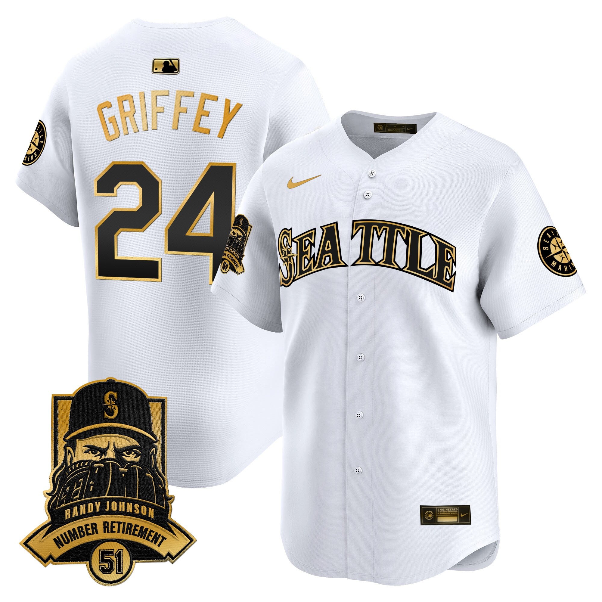 Men’s Hall-of-Famer Randy Johnson Patch Vapor Premier Limited Jersey
