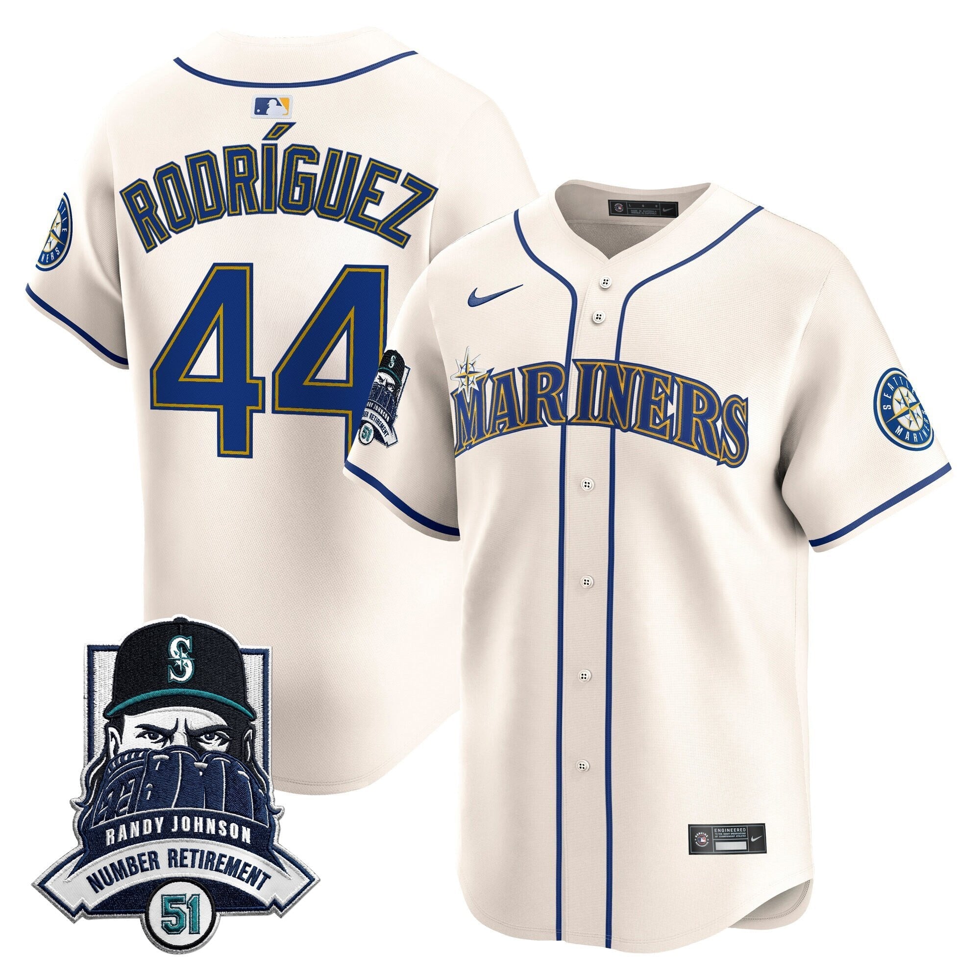Men’s Hall-of-Famer Randy Johnson Patch Vapor Premier Limited Jersey