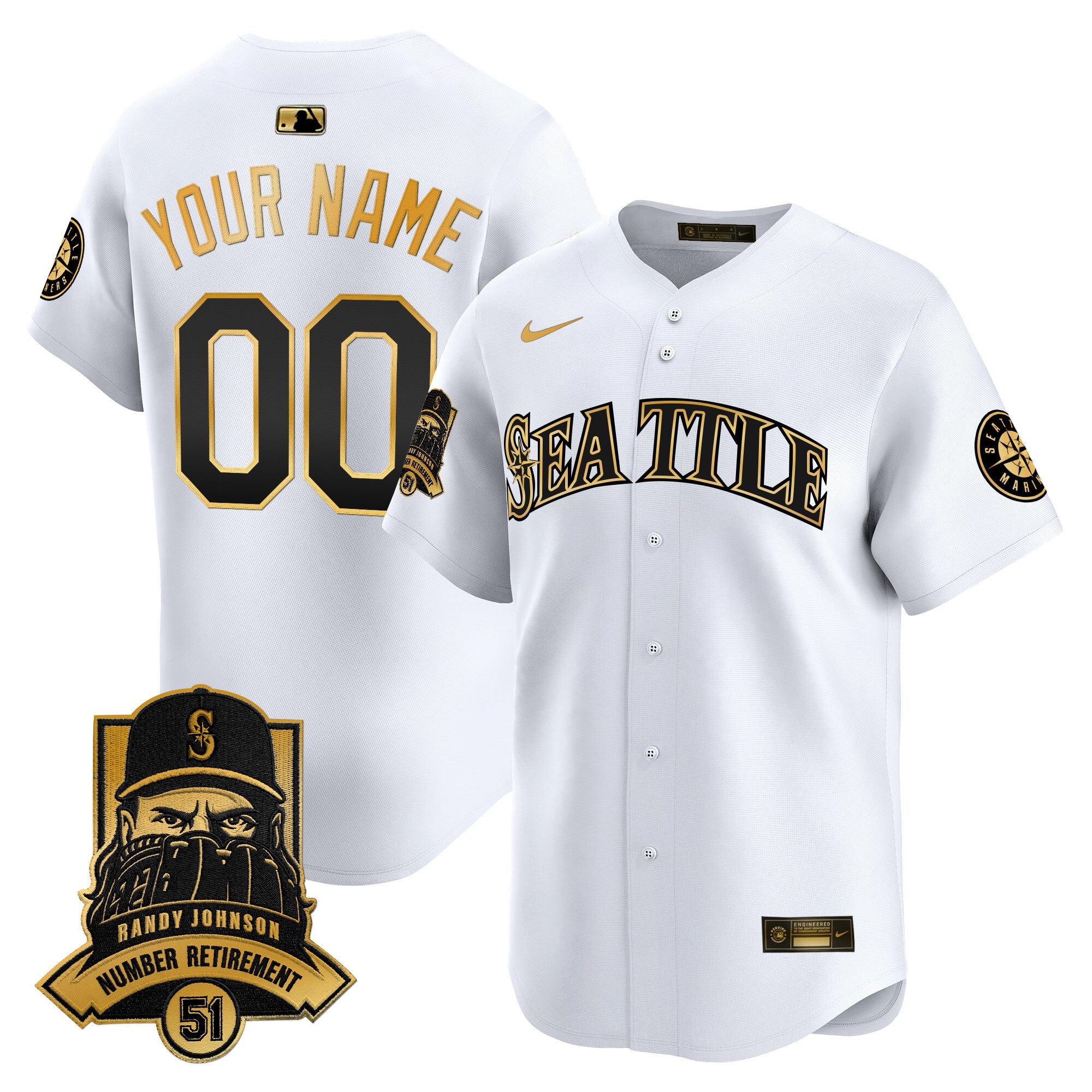 Hall-of-Famer Randy Johnson Patch Vapor Premier Limited Custom Jersey