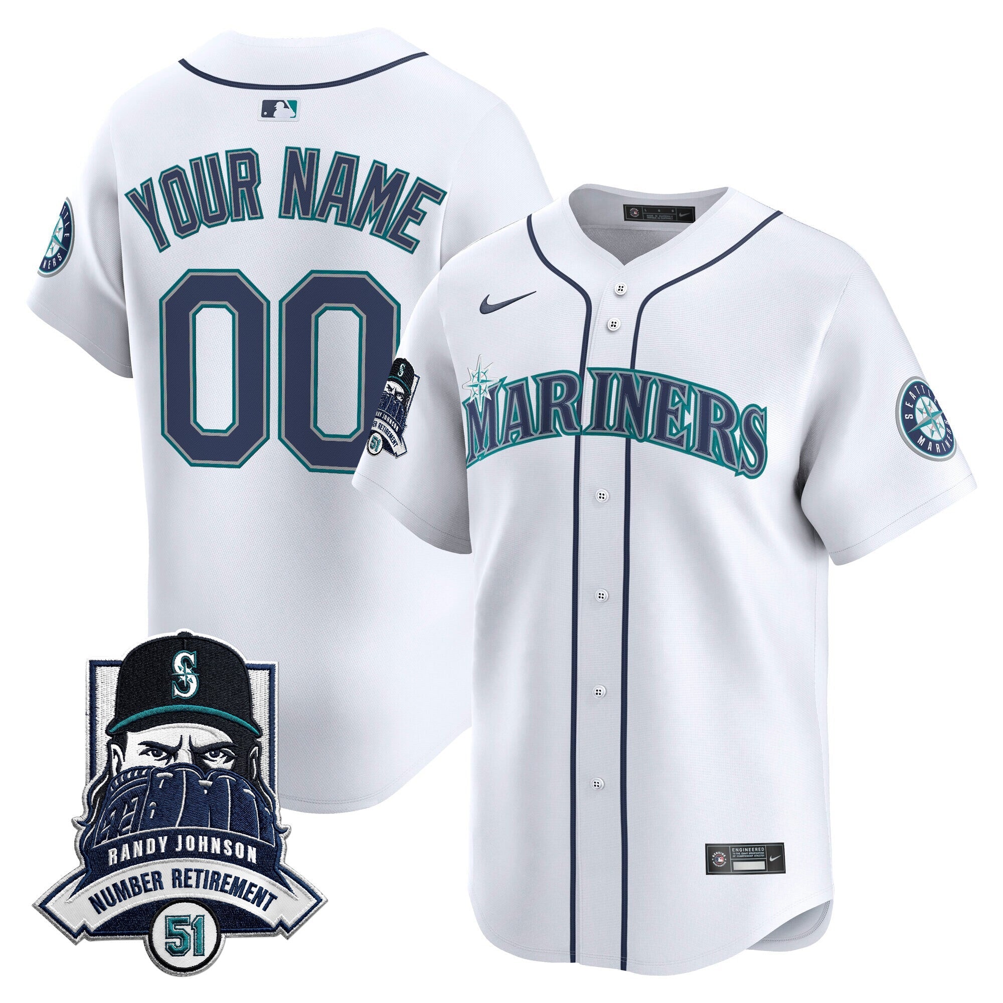 Hall-of-Famer Randy Johnson Patch Vapor Premier Limited Custom Jersey