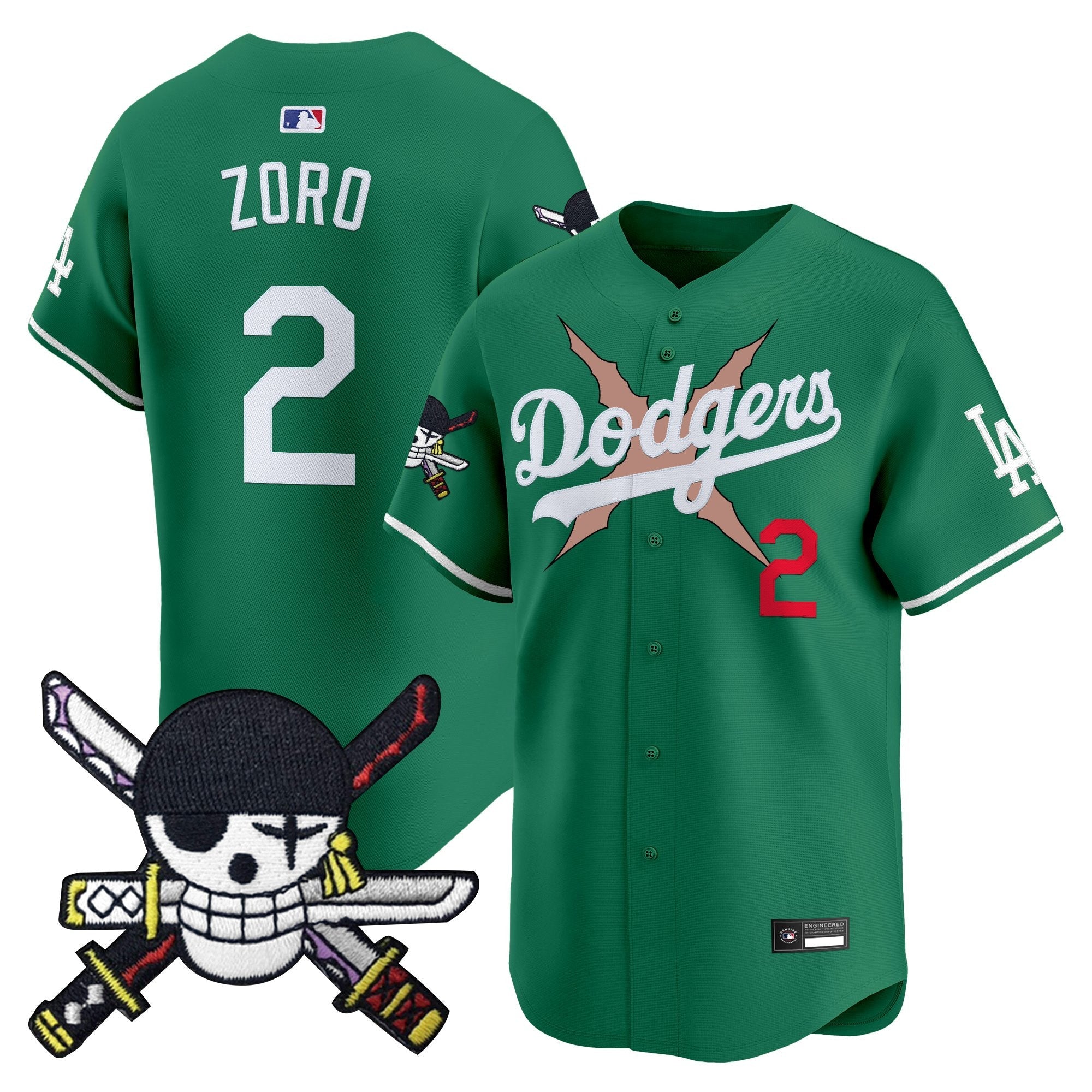 Men’s x One Piece Zoro Patch Vapor Premier Limited Jersey – Stitched