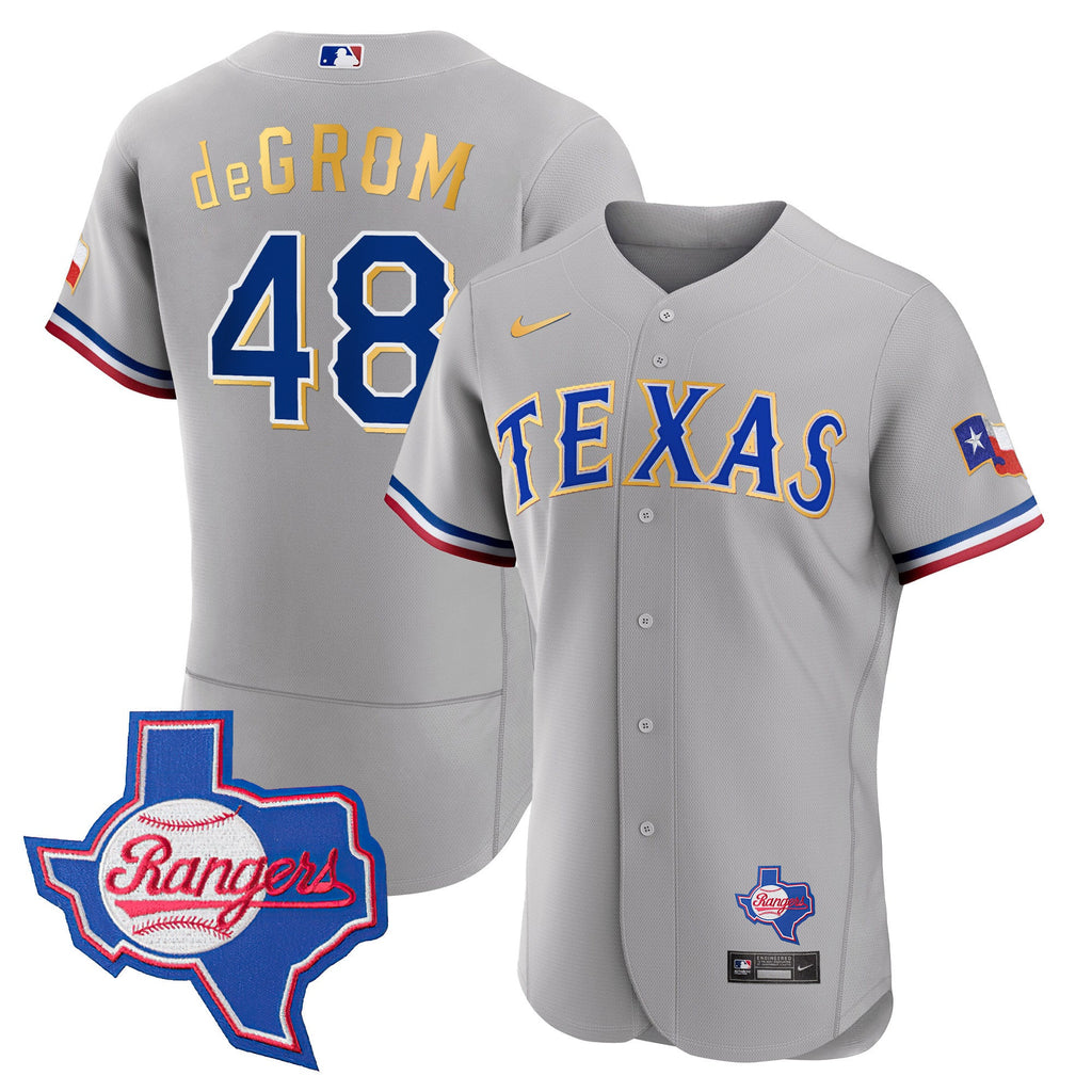 Men’s Texas Gold Trim Flex Base Jersey – Texas Patch