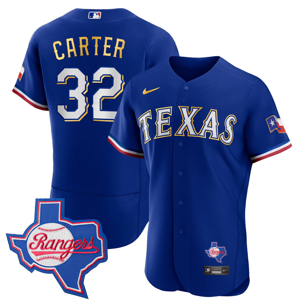Men’s Texas Gold Trim Flex Base Jersey – Texas Patch