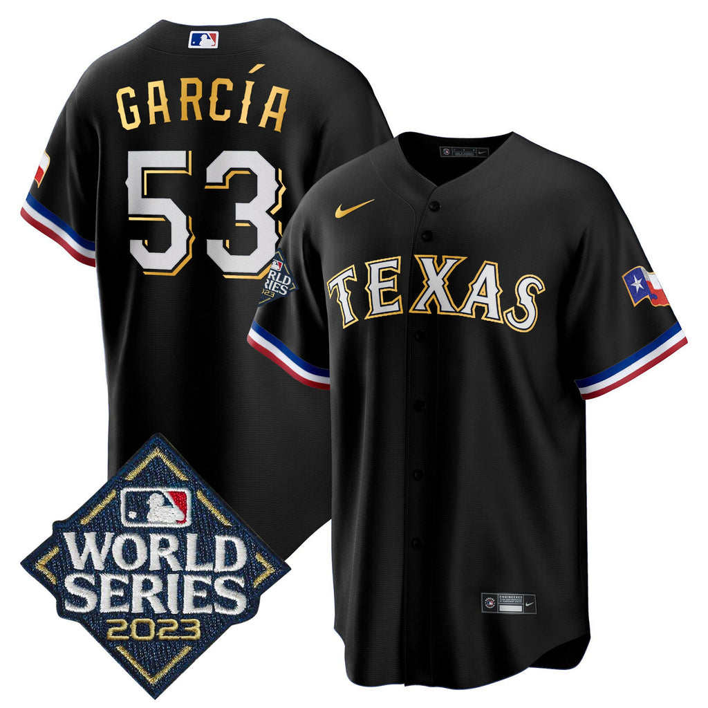 Men’s Texas 2023 World Series Cool Base Gold Trim Jersey