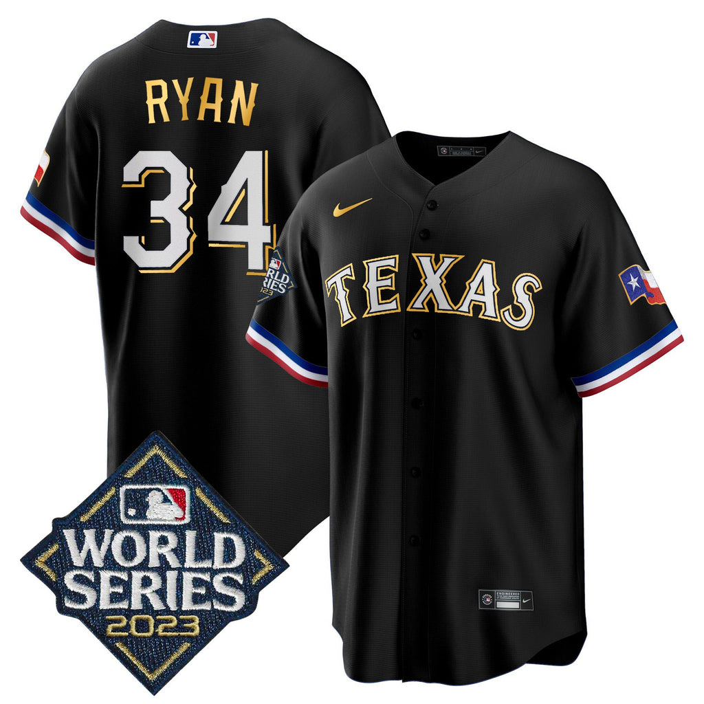 Men’s Texas 2023 World Series Cool Base Gold Trim Jersey