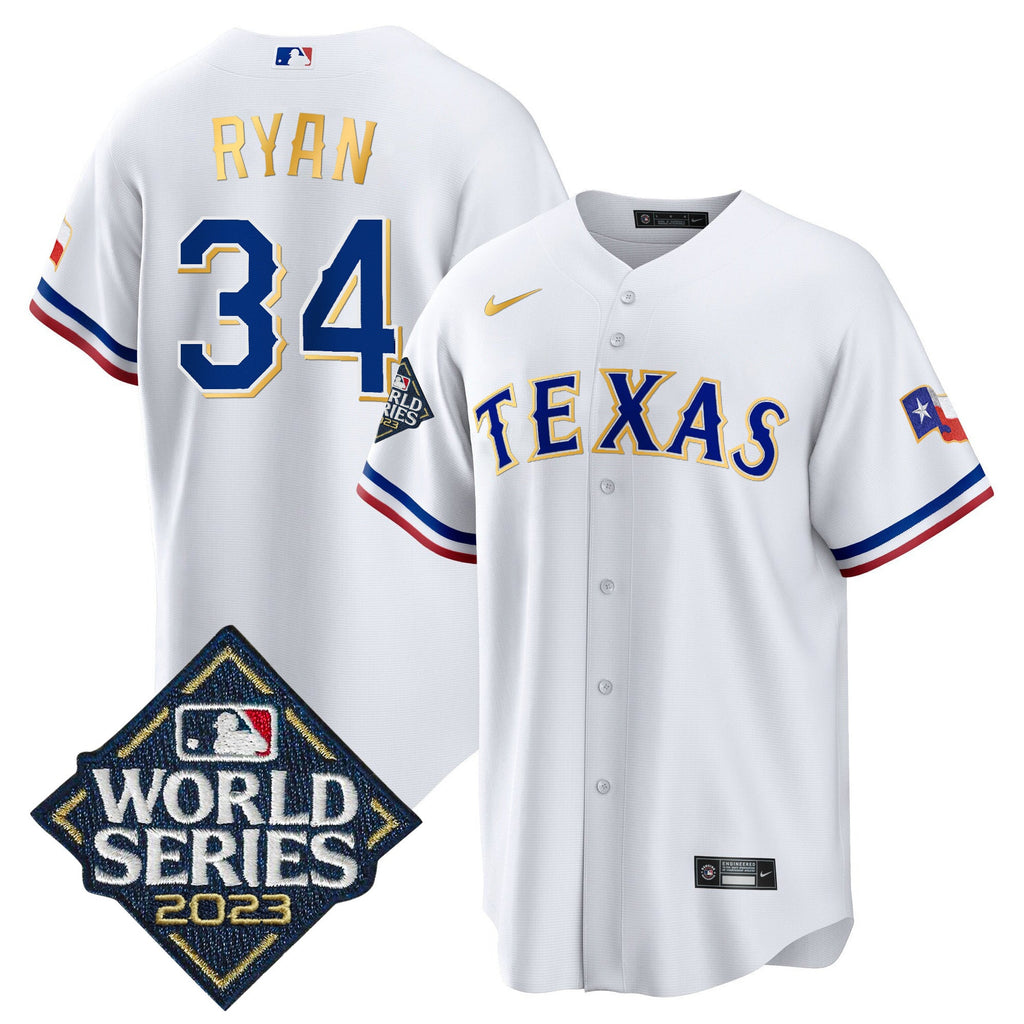 Men’s Texas 2023 World Series Cool Base Gold Trim Jersey