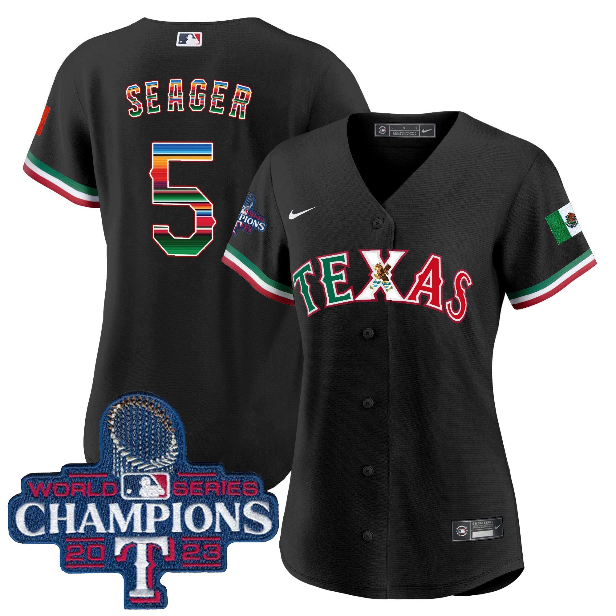 Women’s Texas Mexico 2023 World Series Champions Baseball Jersey V2