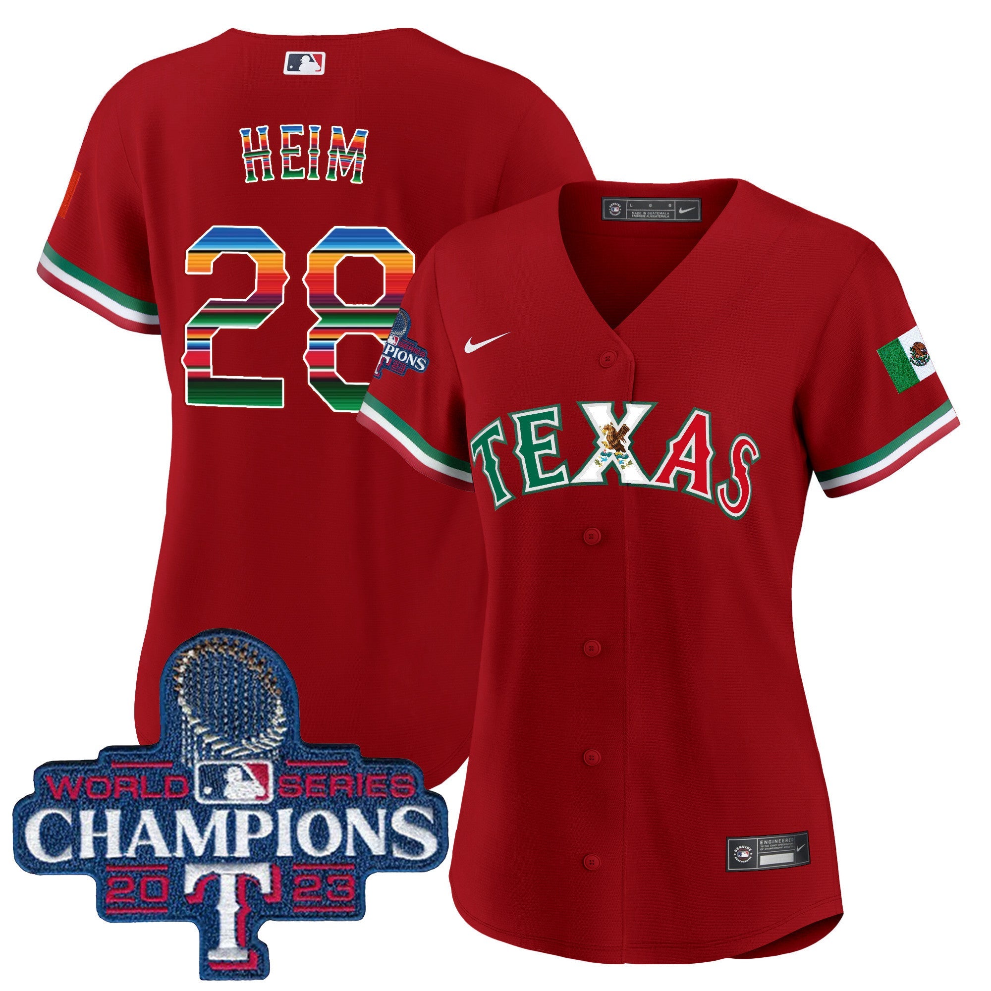 Women’s Texas Mexico 2023 World Series Champions Baseball Jersey V2