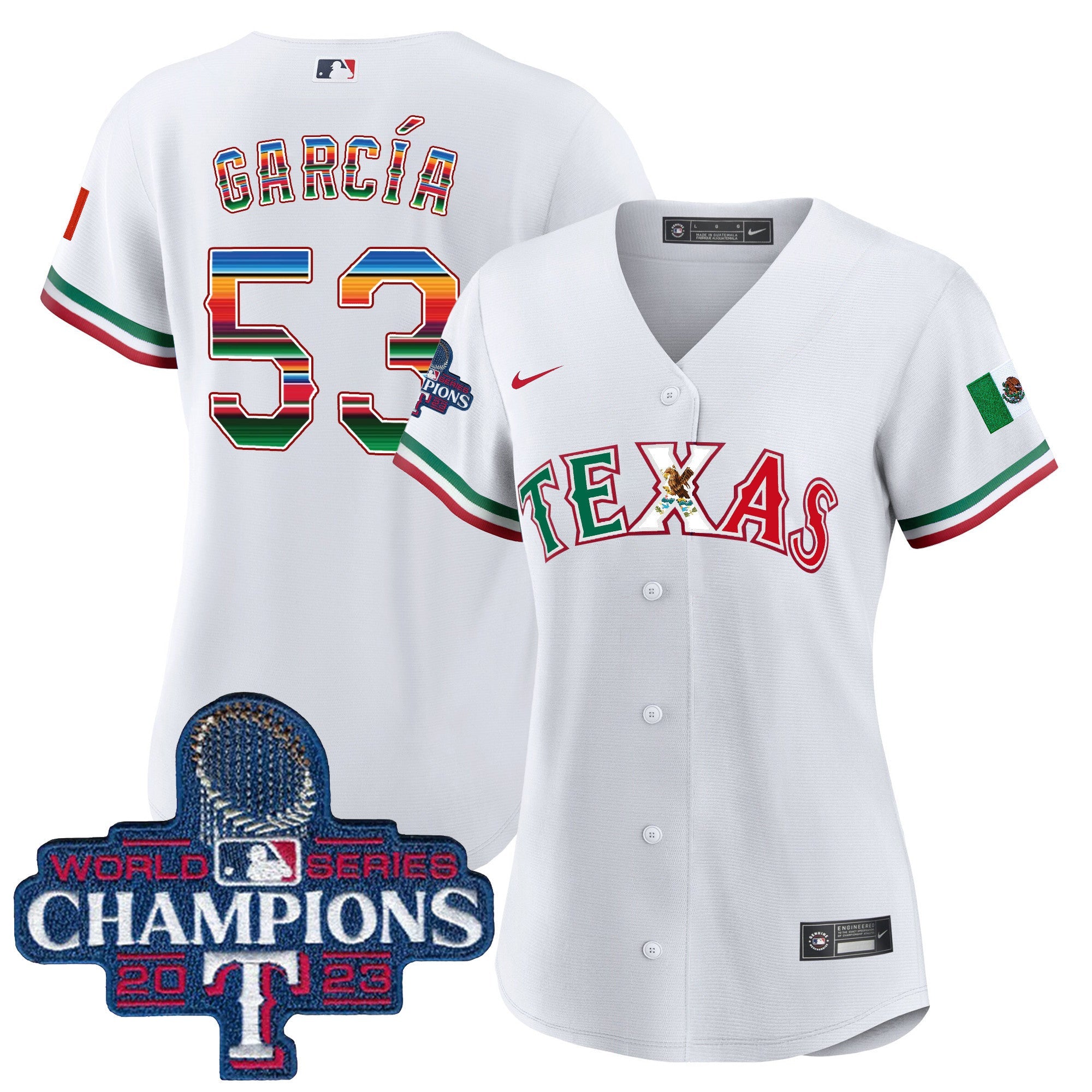 Women’s Texas Mexico 2023 World Series Champions Baseball Jersey V2