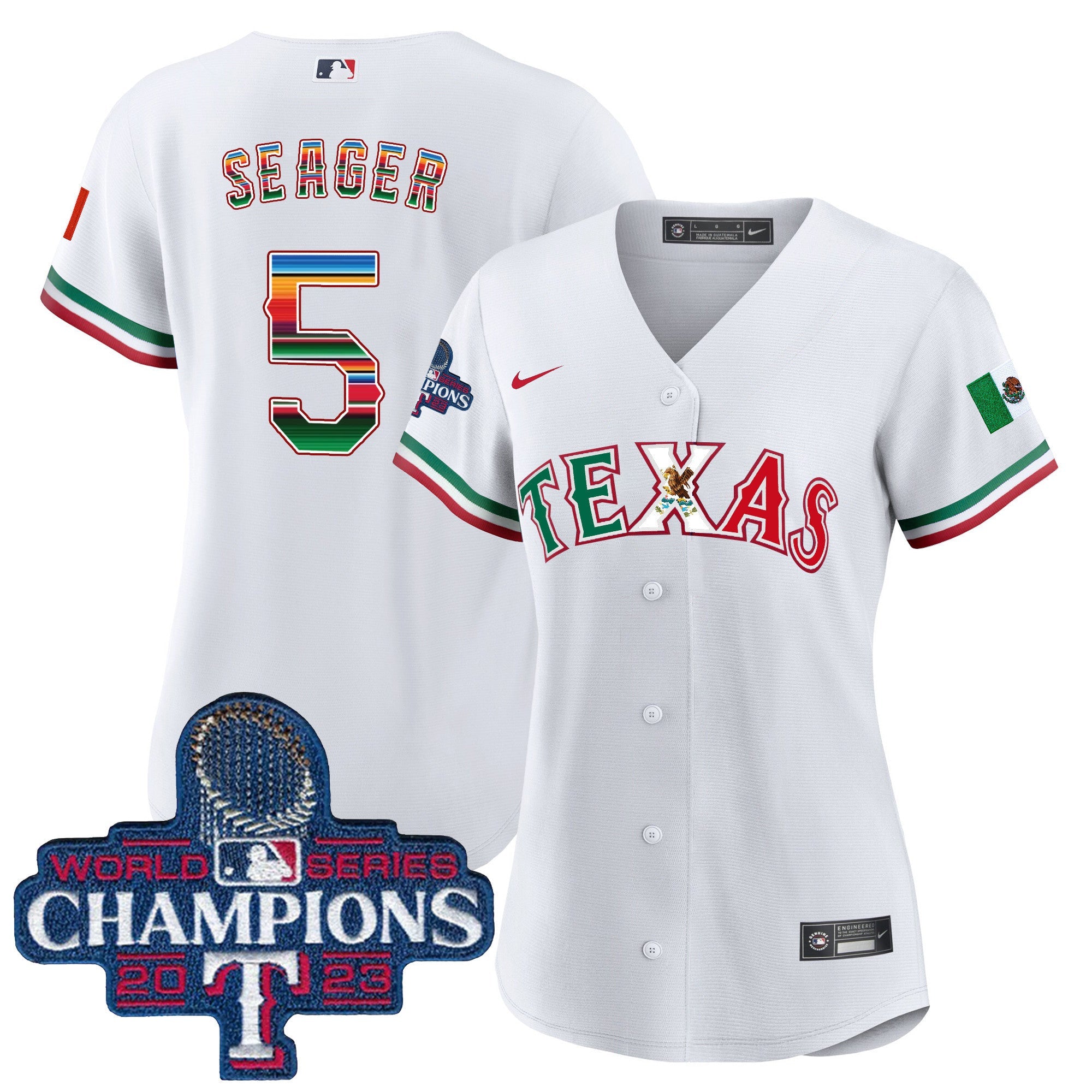 Women’s Texas Mexico 2023 World Series Champions Baseball Jersey V2