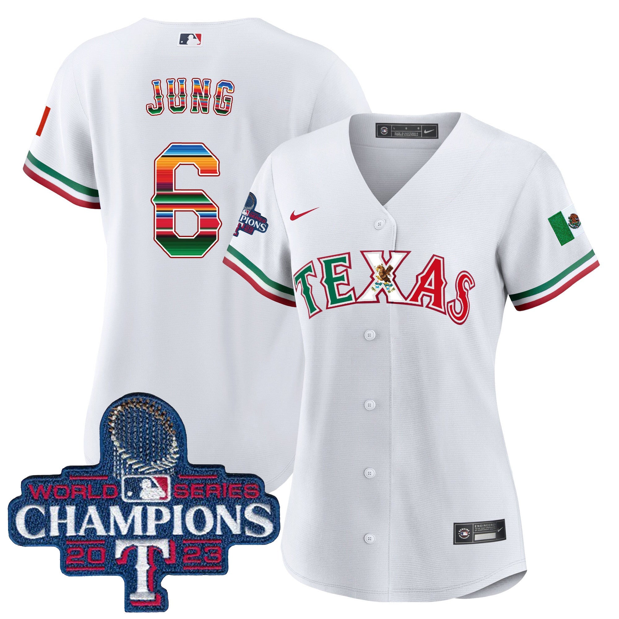 Women’s Texas Mexico 2023 World Series Champions Baseball Jersey V2