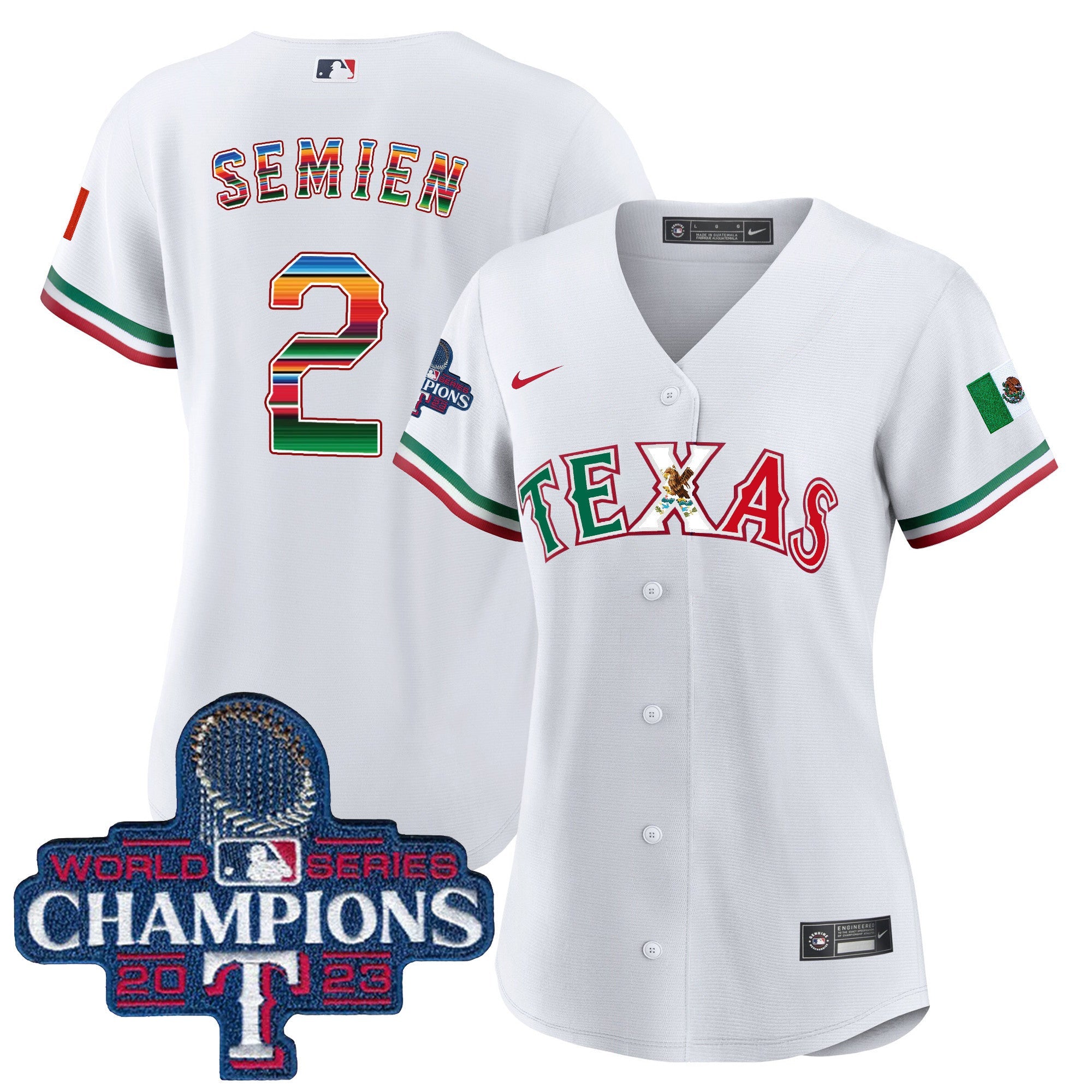 Women’s Texas Mexico 2023 World Series Champions Baseball Jersey V2