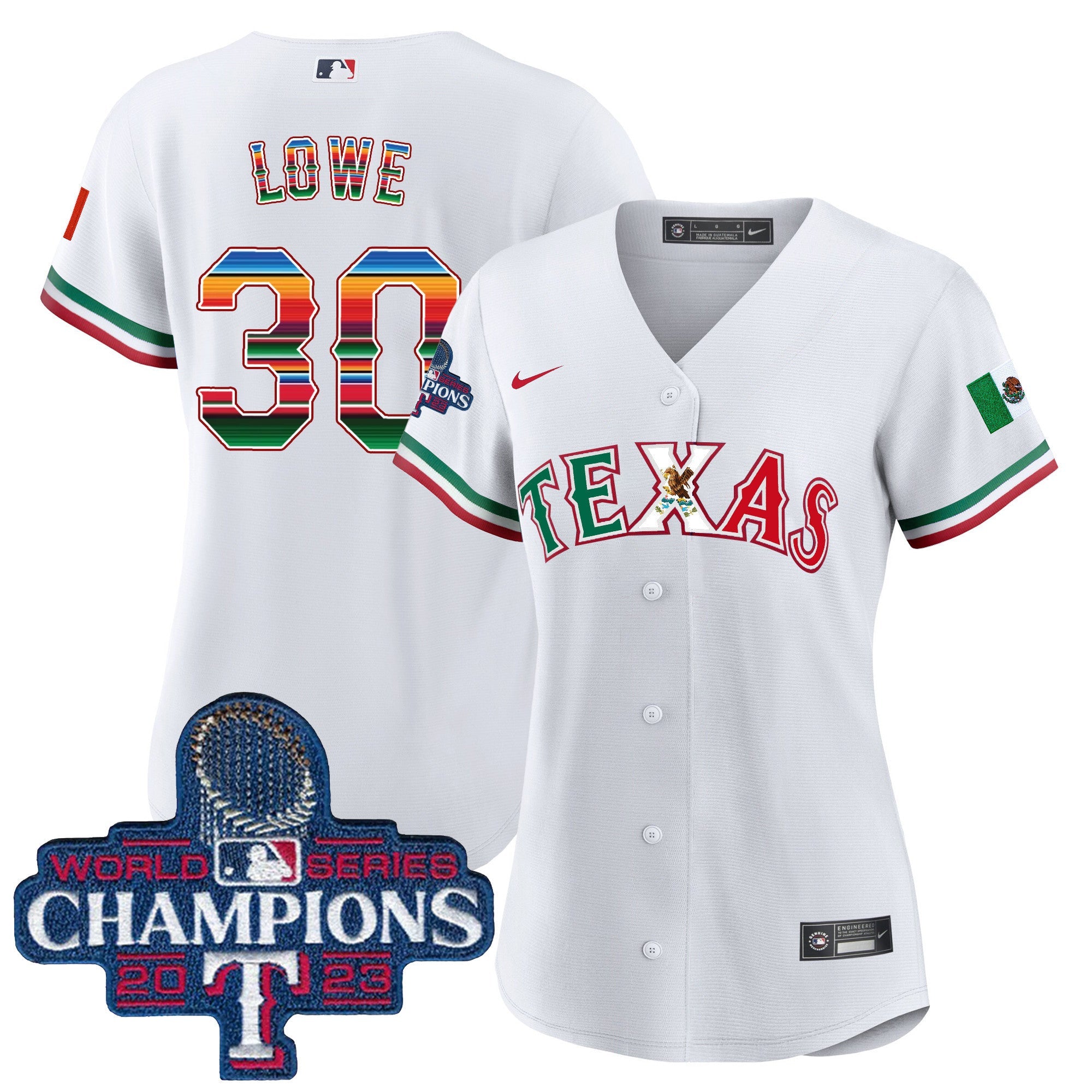 Women’s Texas Mexico 2023 World Series Champions Baseball Jersey V2