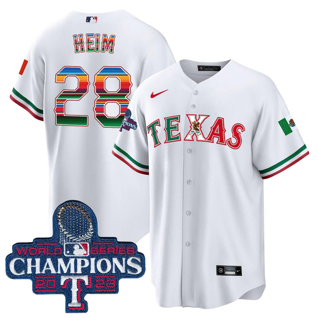 Men’s Texas Mexico 2023 World Series Champions Baseball Jersey V2