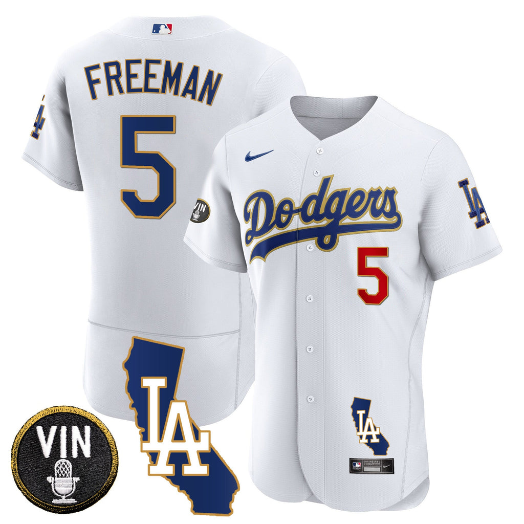 Men’s California Patch Gold Trim Flex Base Jersey